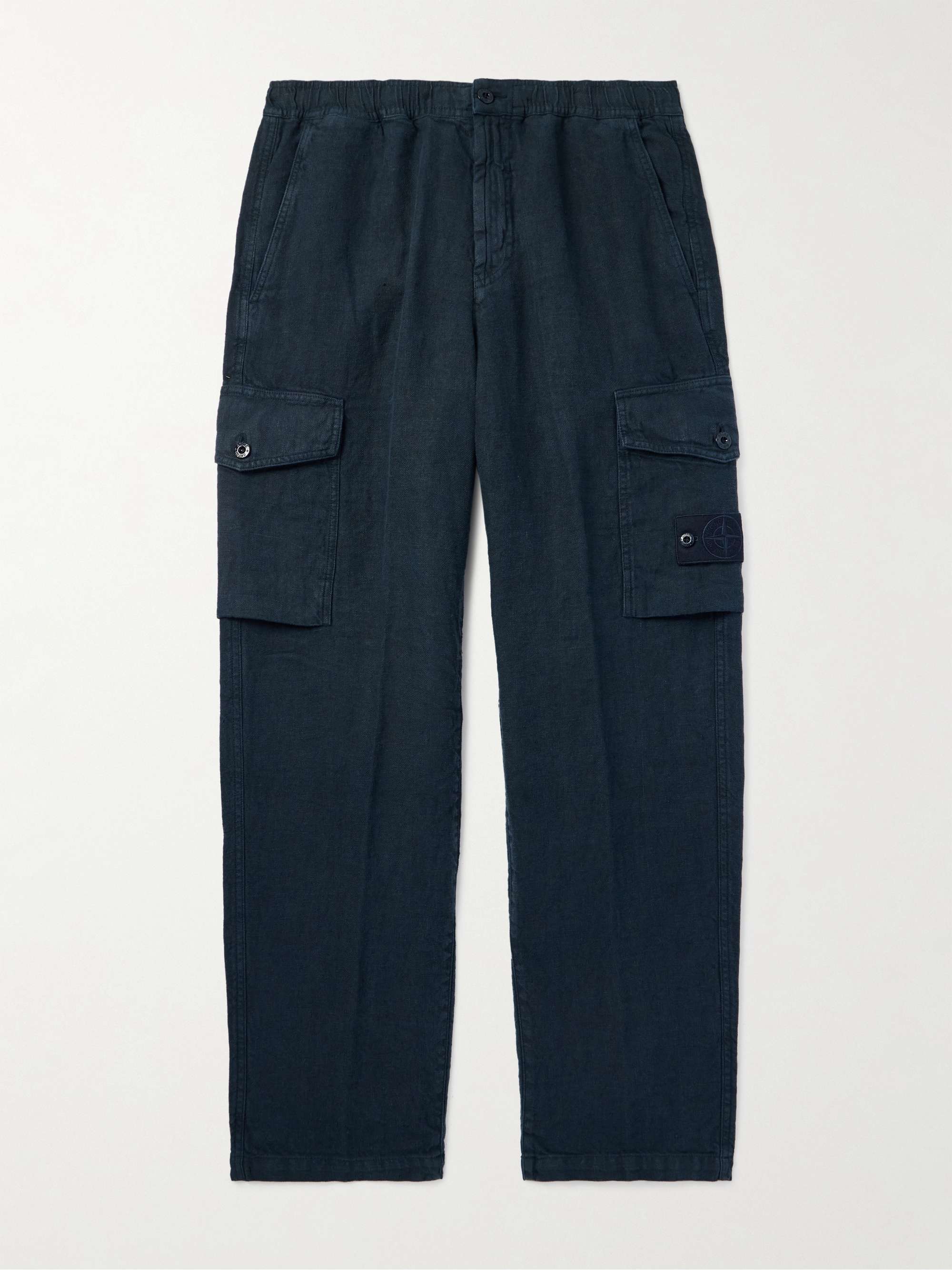 Ghost Straight-Leg Garment-Dyed Linen-Twill Cargo Trousers hero visual