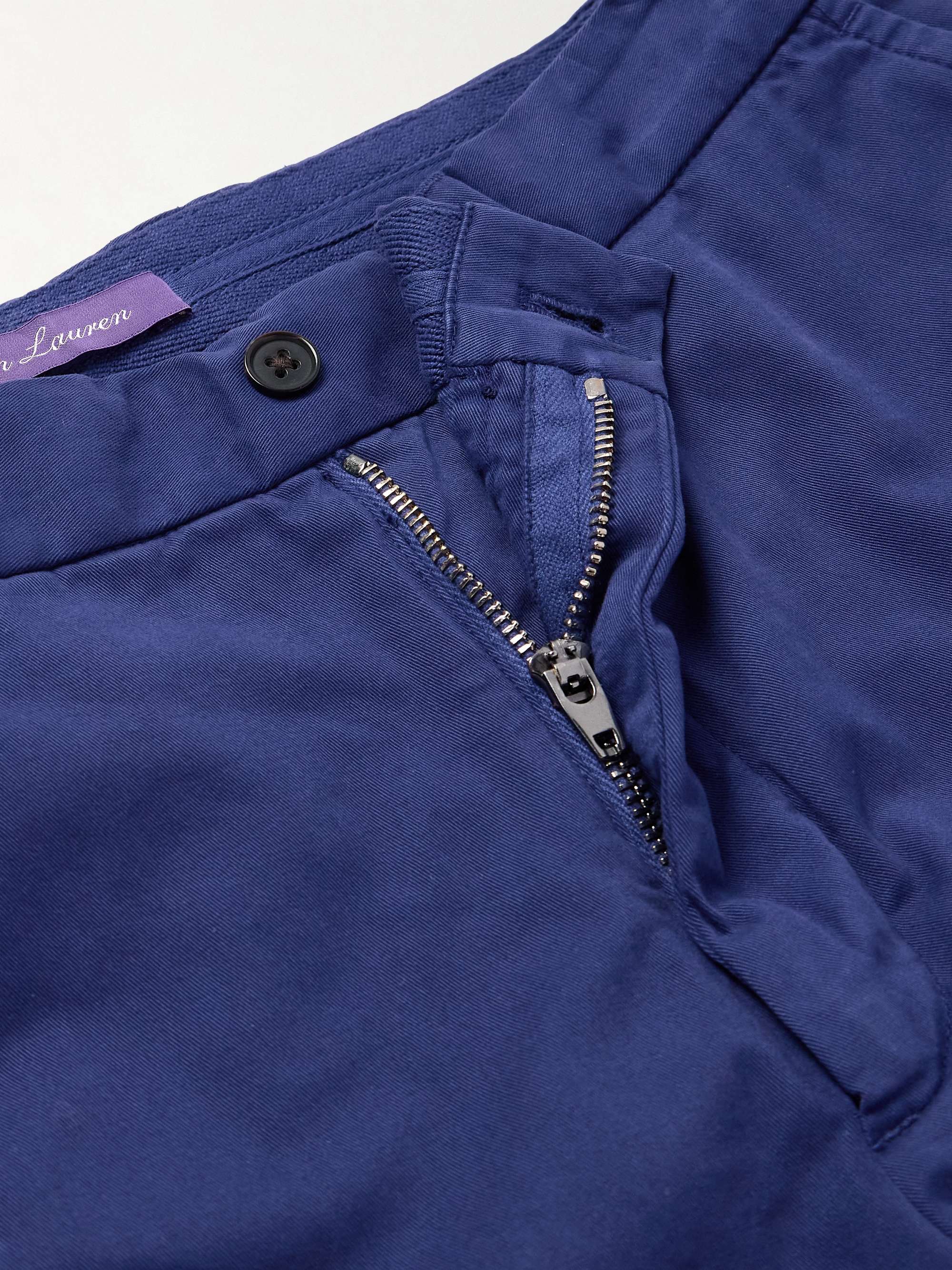 Slim-Fit Straight-Leg Garment-Dyed Cotton-Blend Twill Shorts view