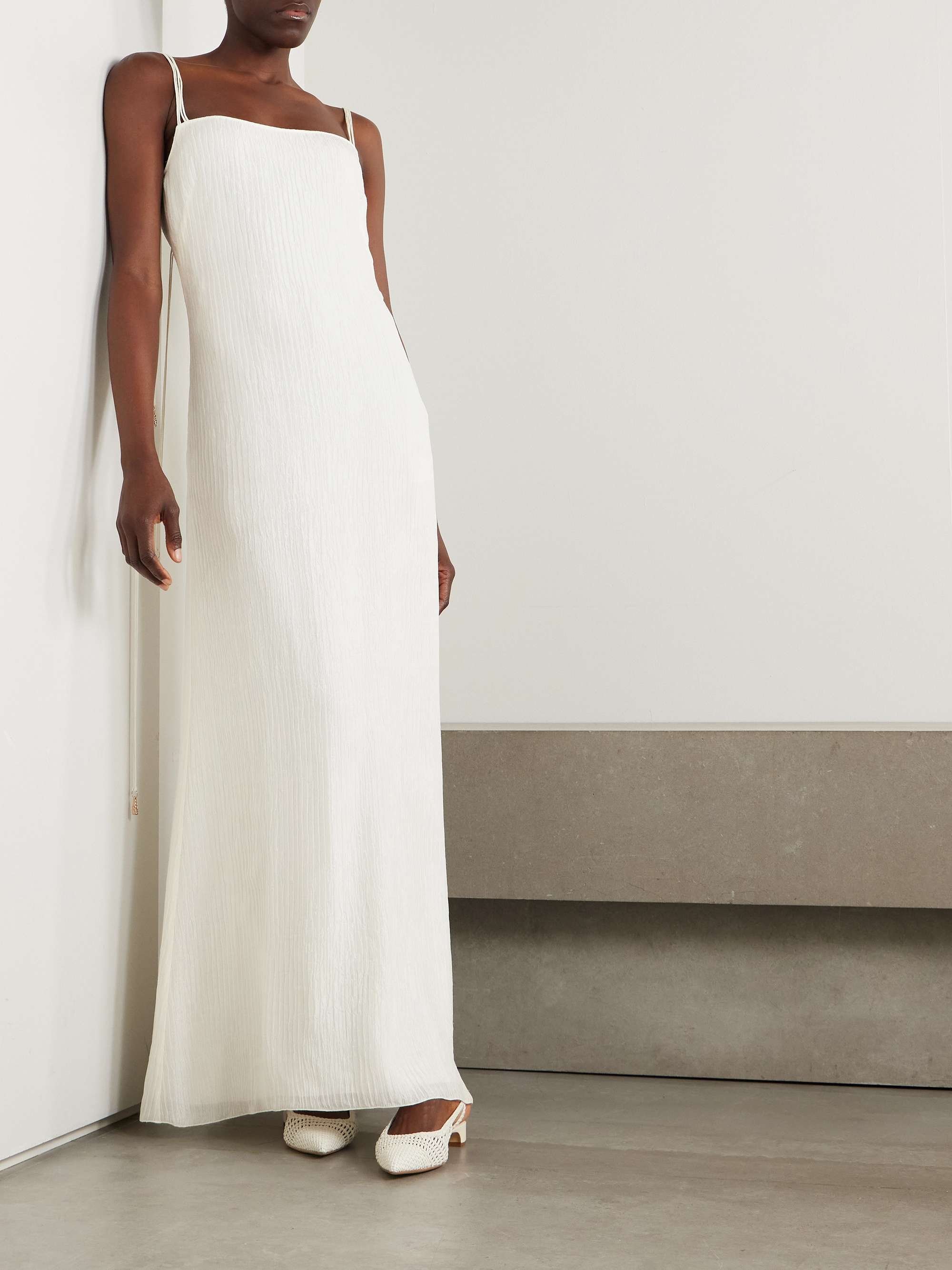 Avebury silk-plissé maxi dress view