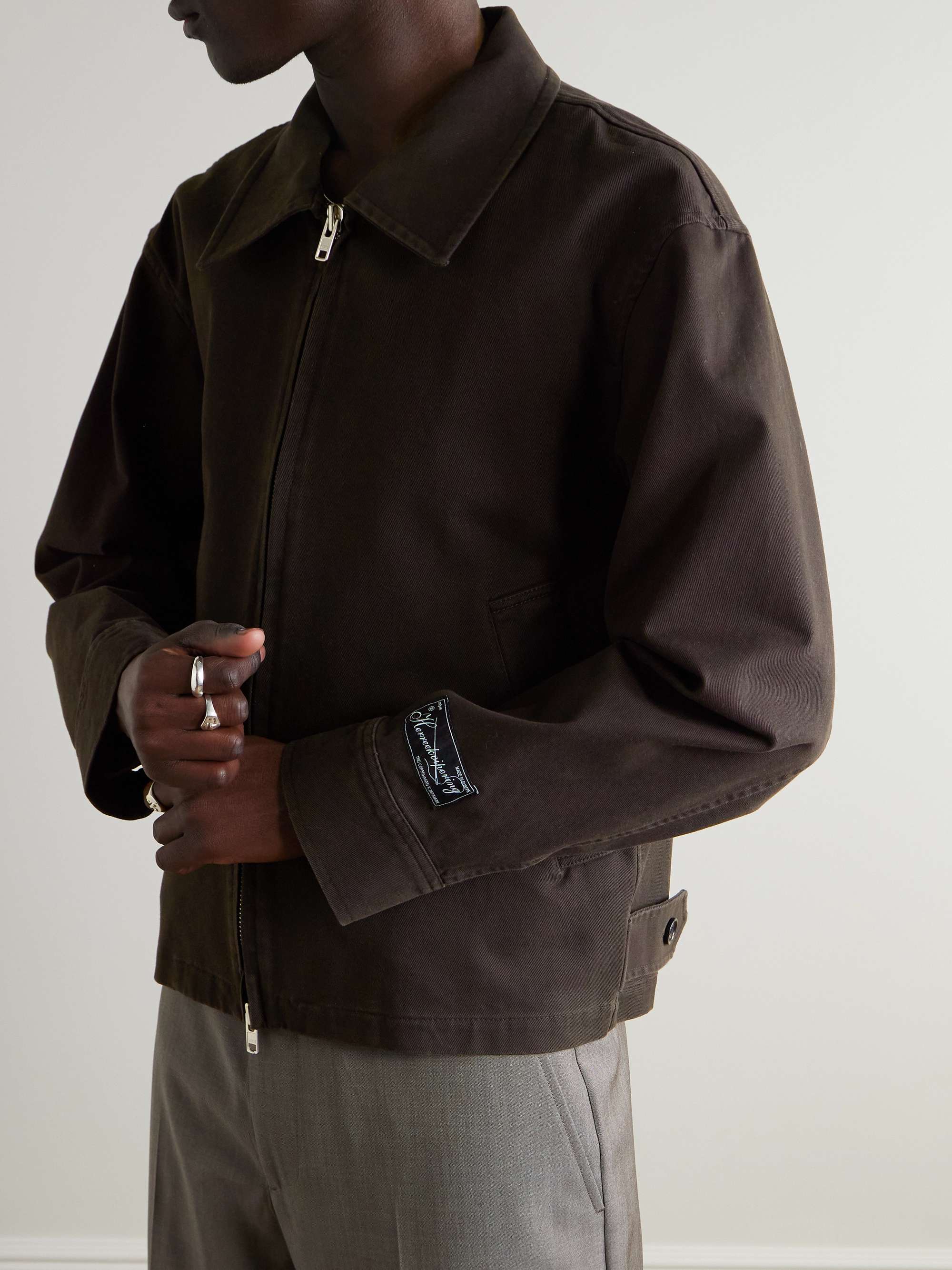 Work Logo-Appliquéd Cotton-Blend Twill Jacket view
