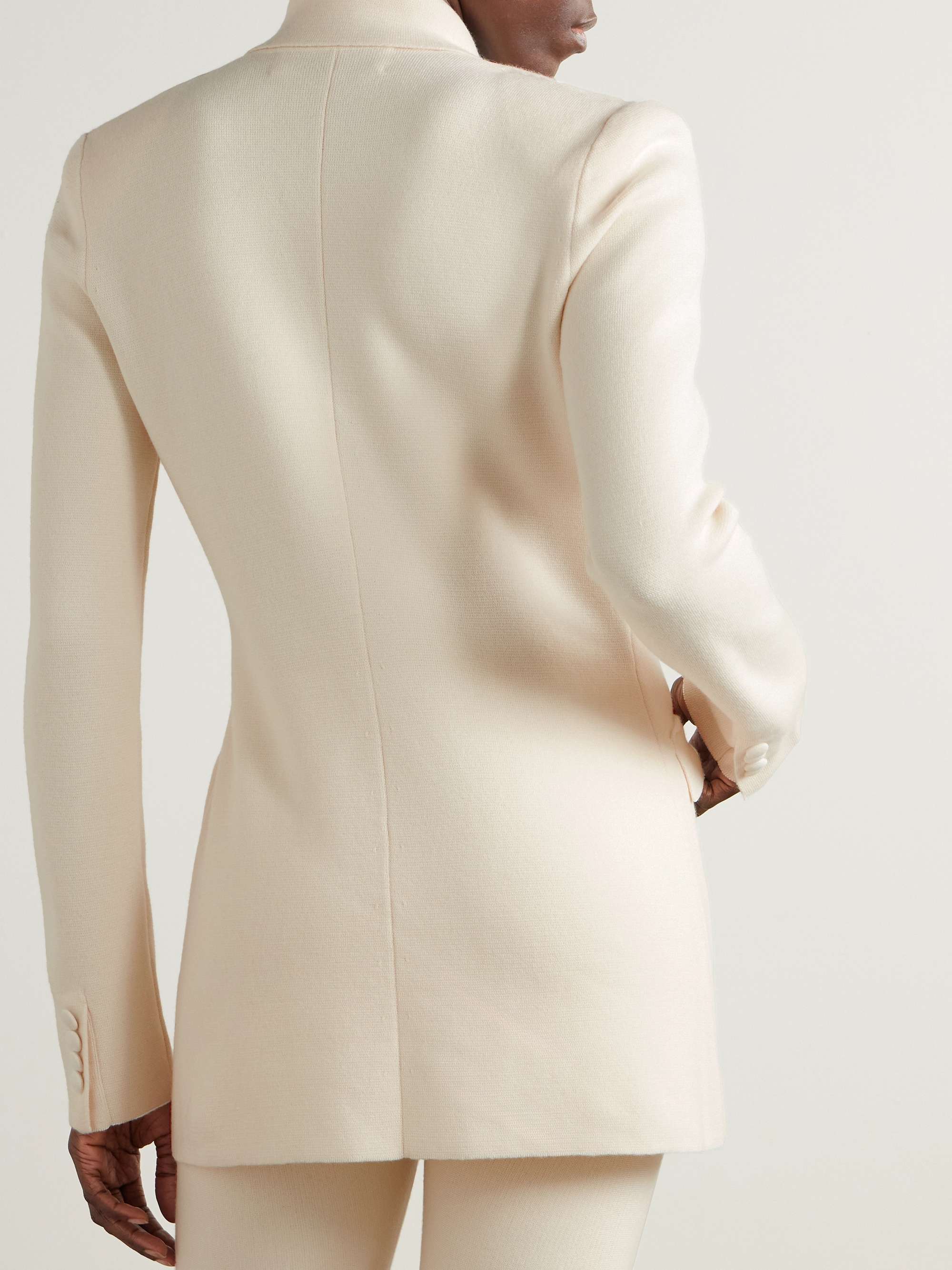 Bowen double-breasted knitted wool blazer view