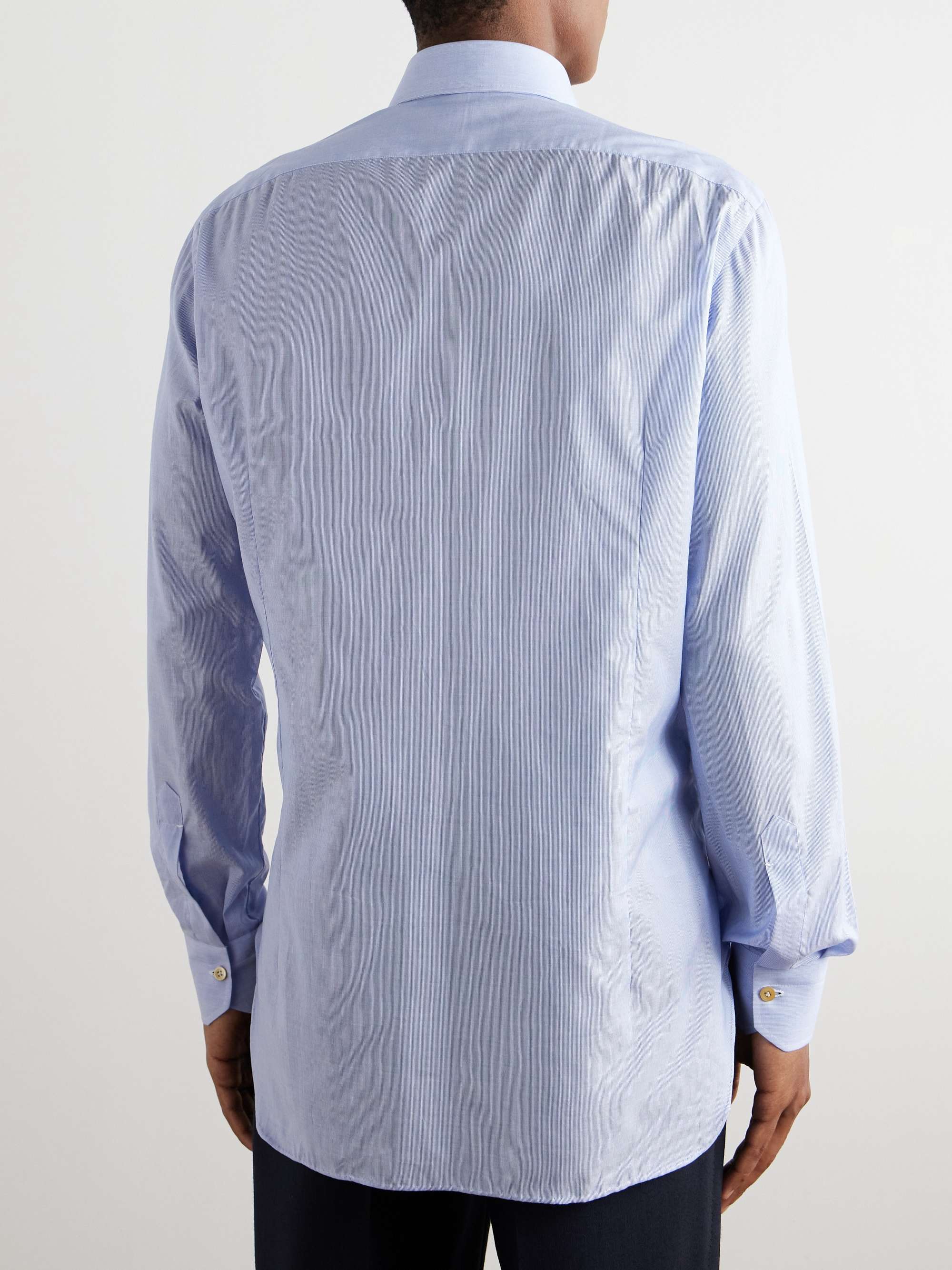 Slim-Fit Striped Cotton Shirt view