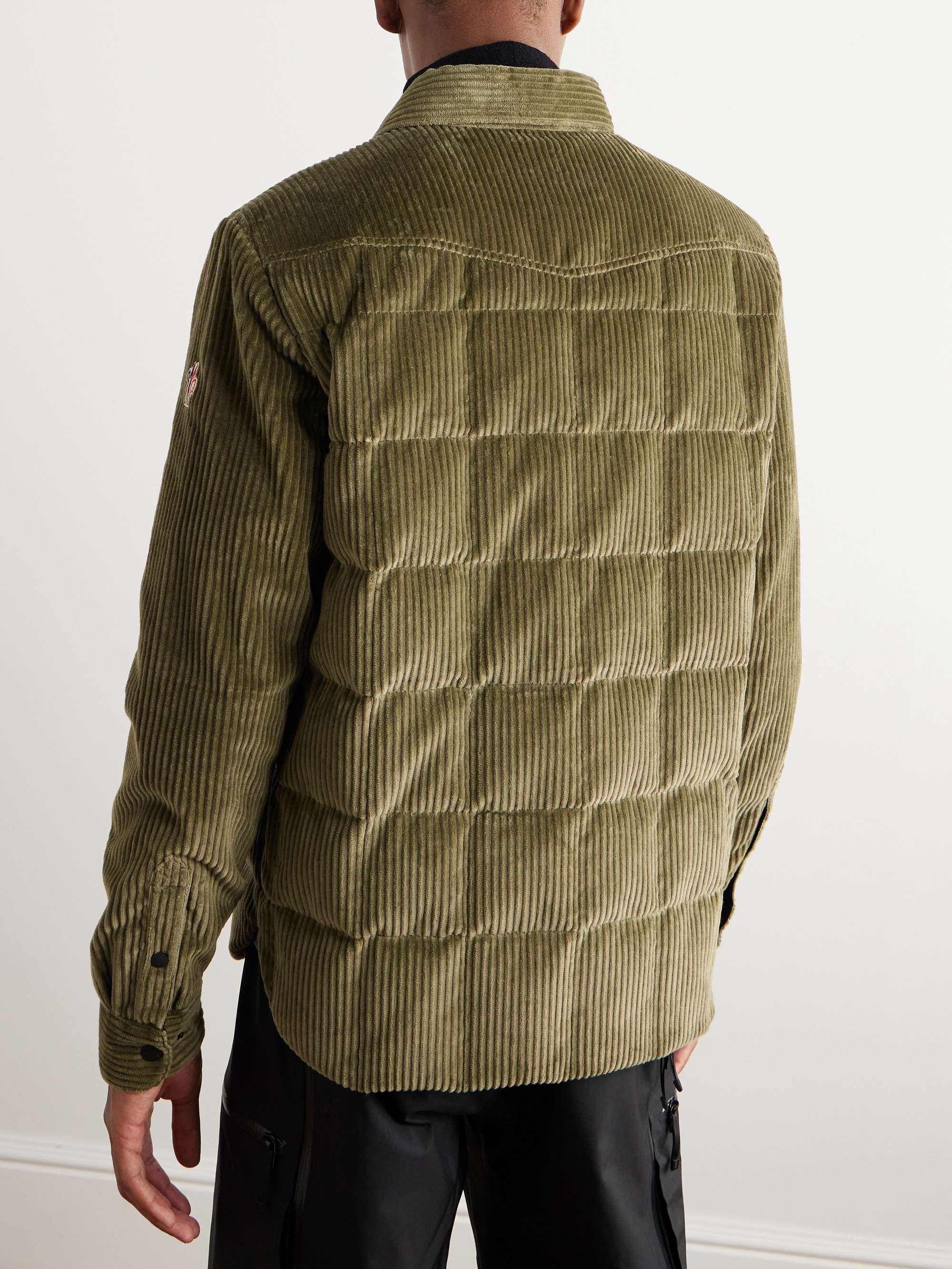 Padded Cotton-Blend Corduroy Down Jacket view