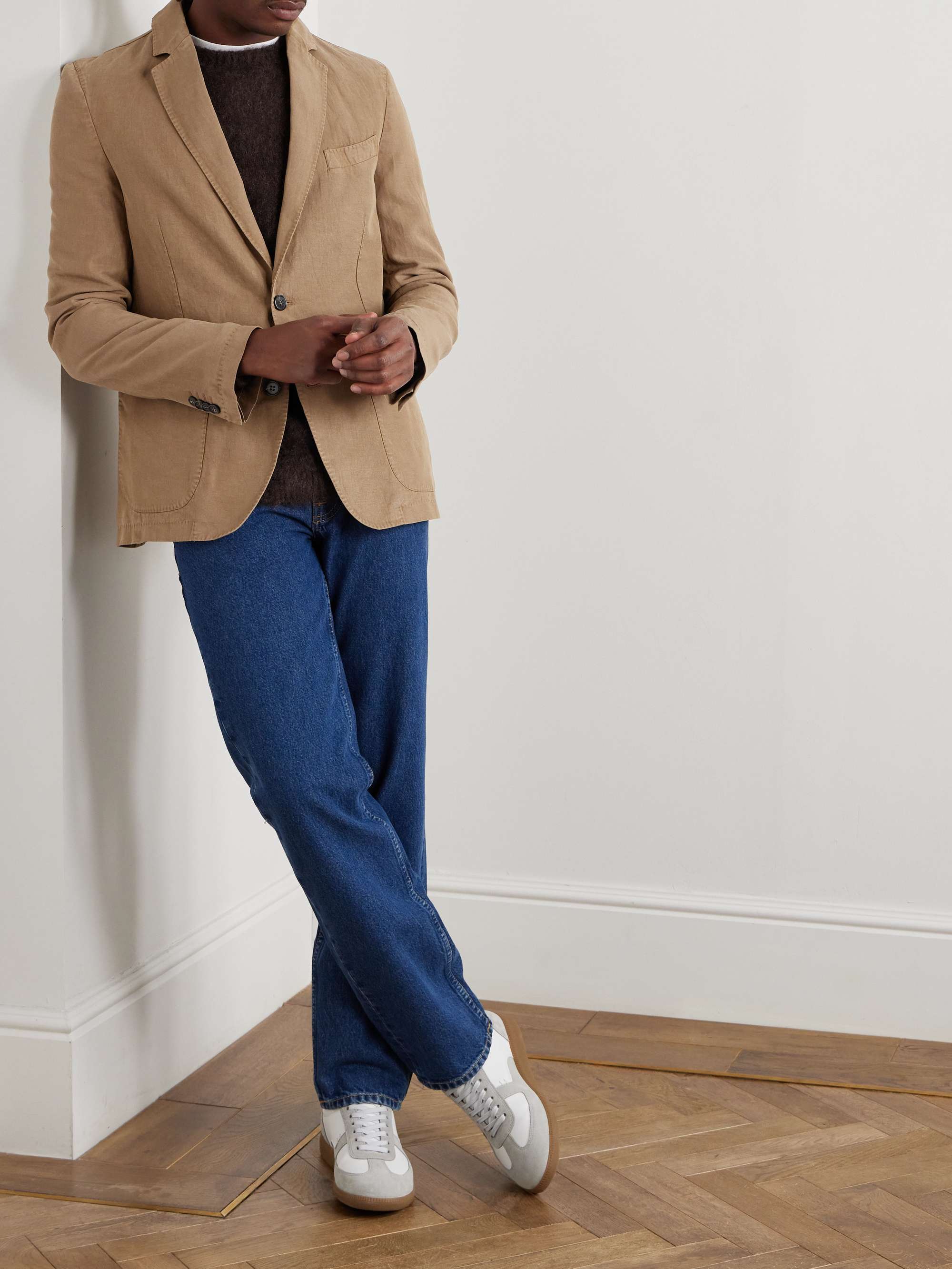 Nehemiah Garment-Dyed Lyocell, Linen and Cotton-Blend Suit Jacket view