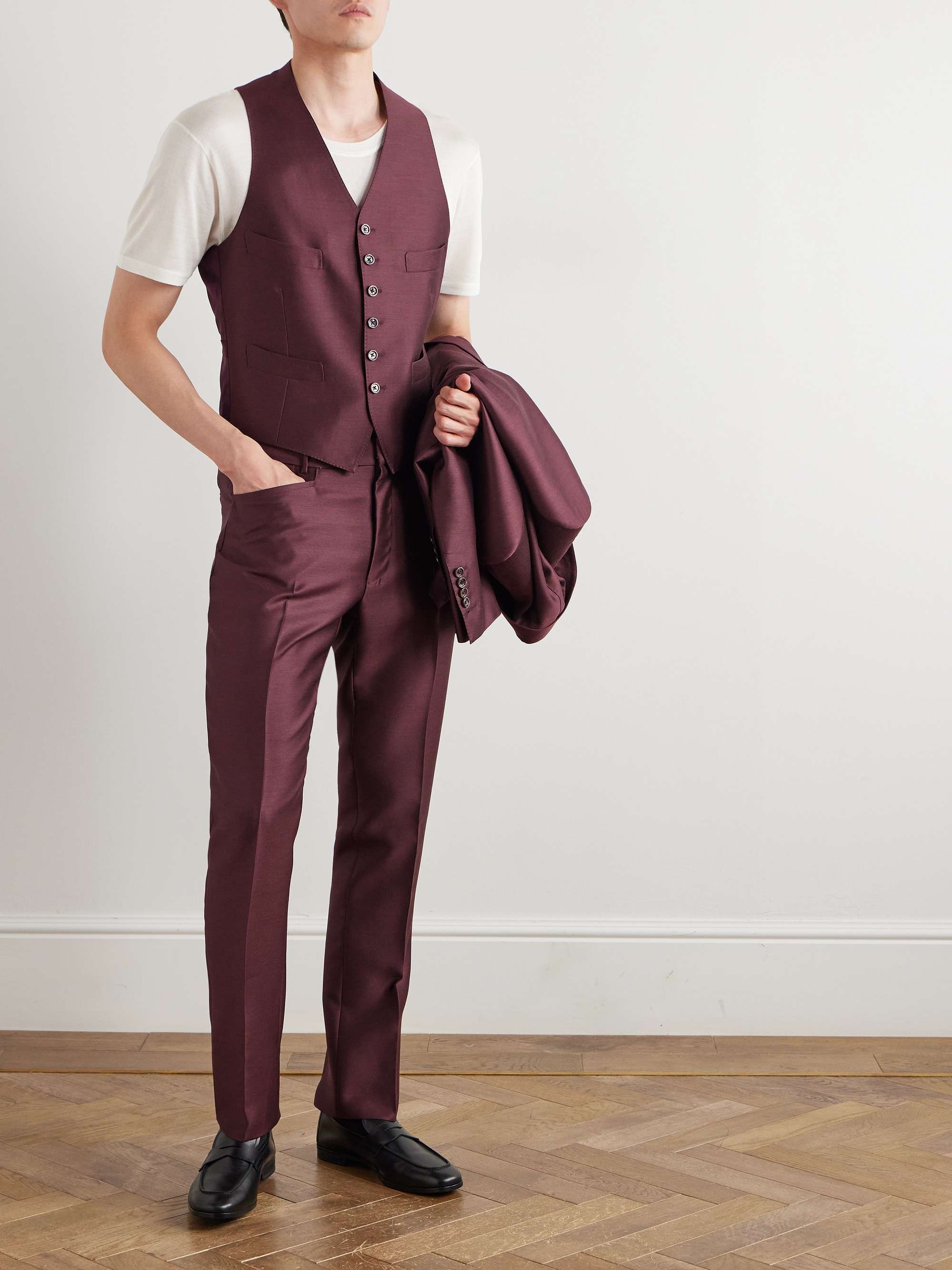 Dyllan Wool, Mohair and Silk-Blend Twill Waistcoat view