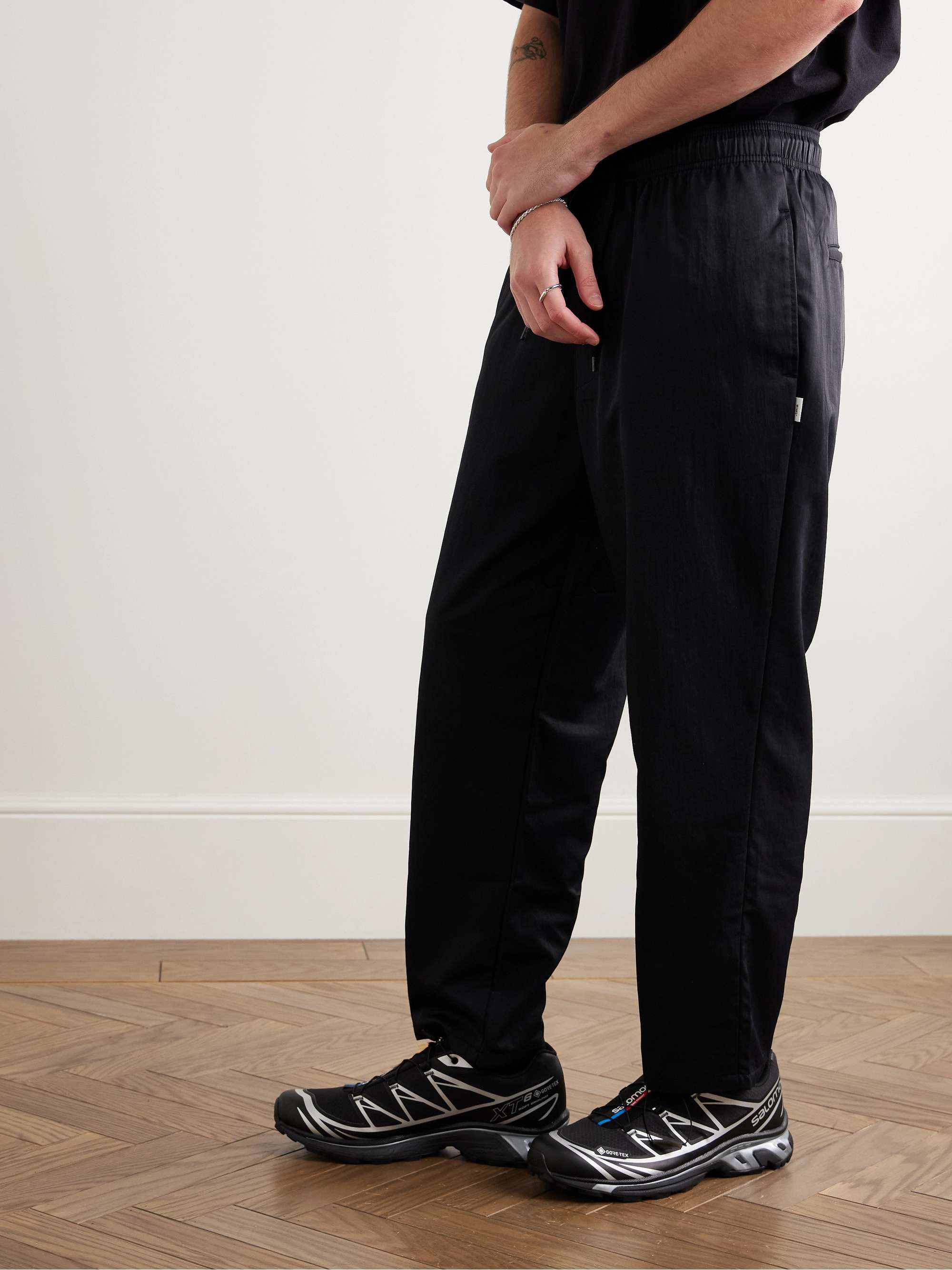 Tapered Nylon Drawstring Trousers view