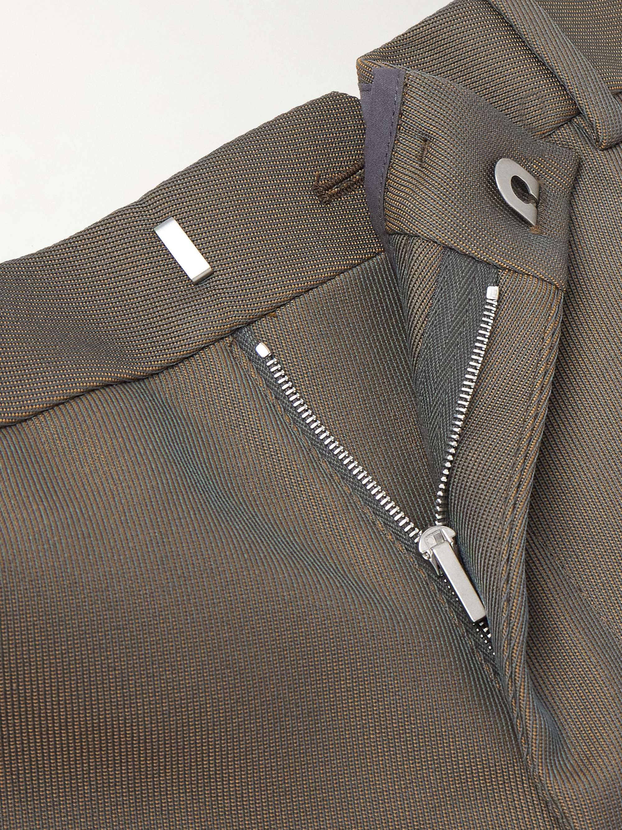 Straight-Leg Virgin Wool-Blend Twill Trousers view