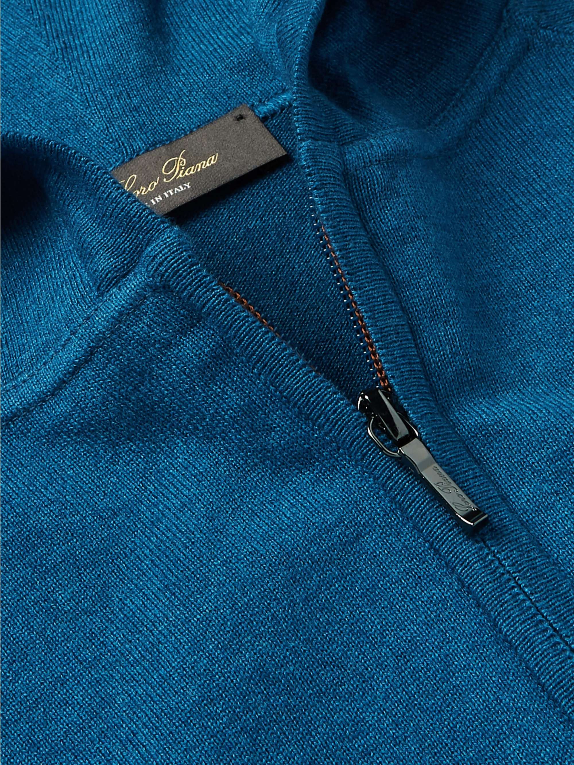 Portland Cashmere and Silk-Blend Zip-Up Hoodie view