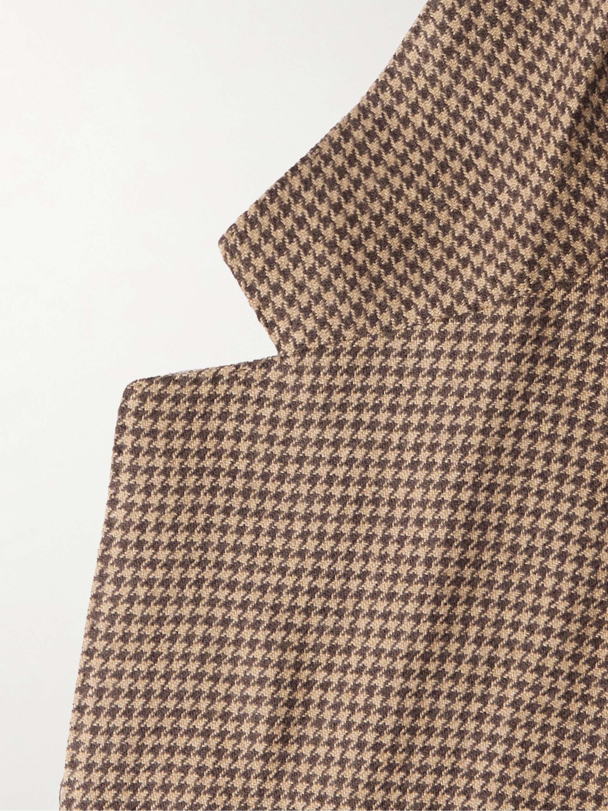 Slim-Fit Puppytooth Wool, Silk and Cashmere-Blend Blazer view
