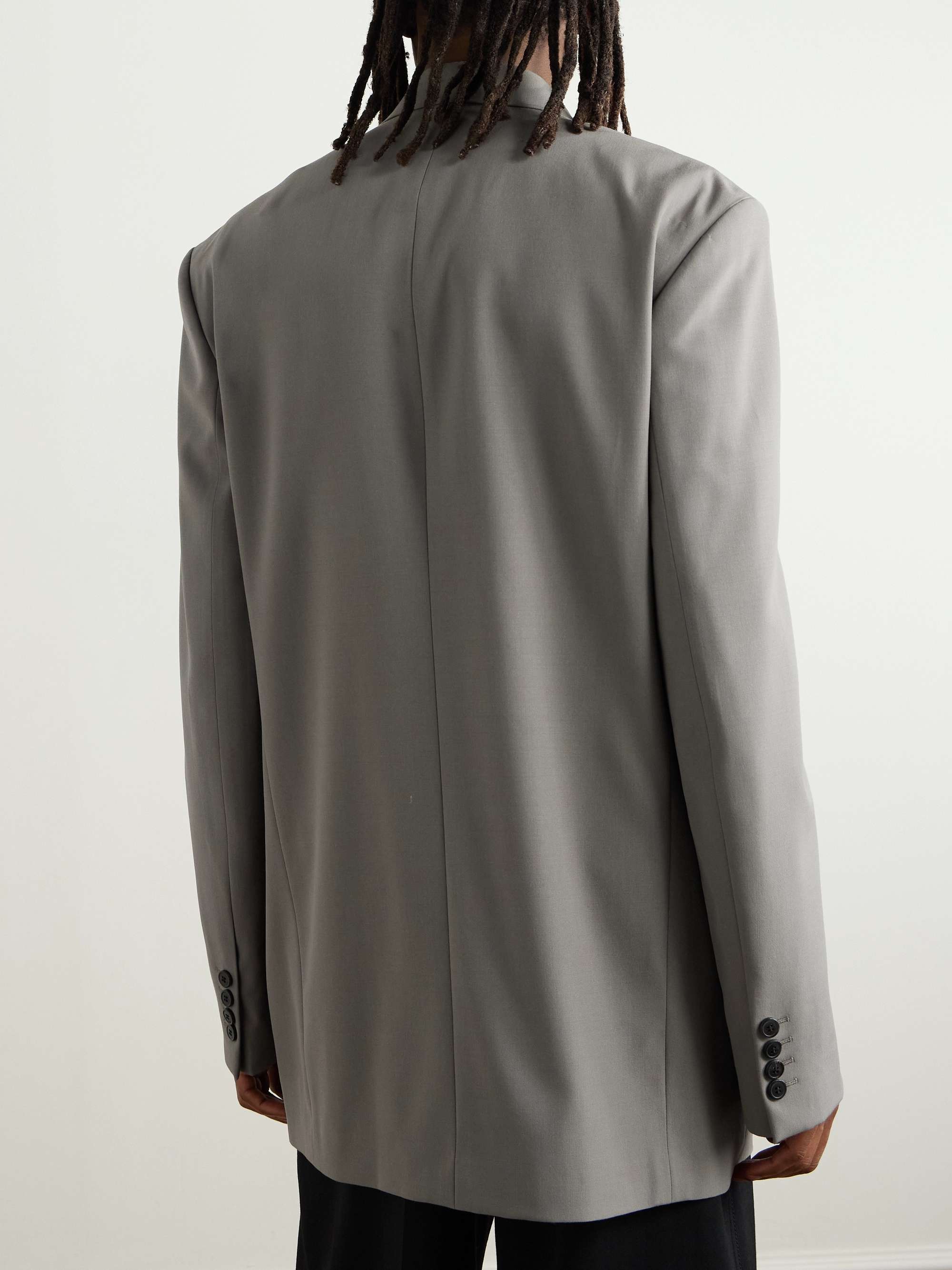 Oversized Double-Breasted Wool Blazer view