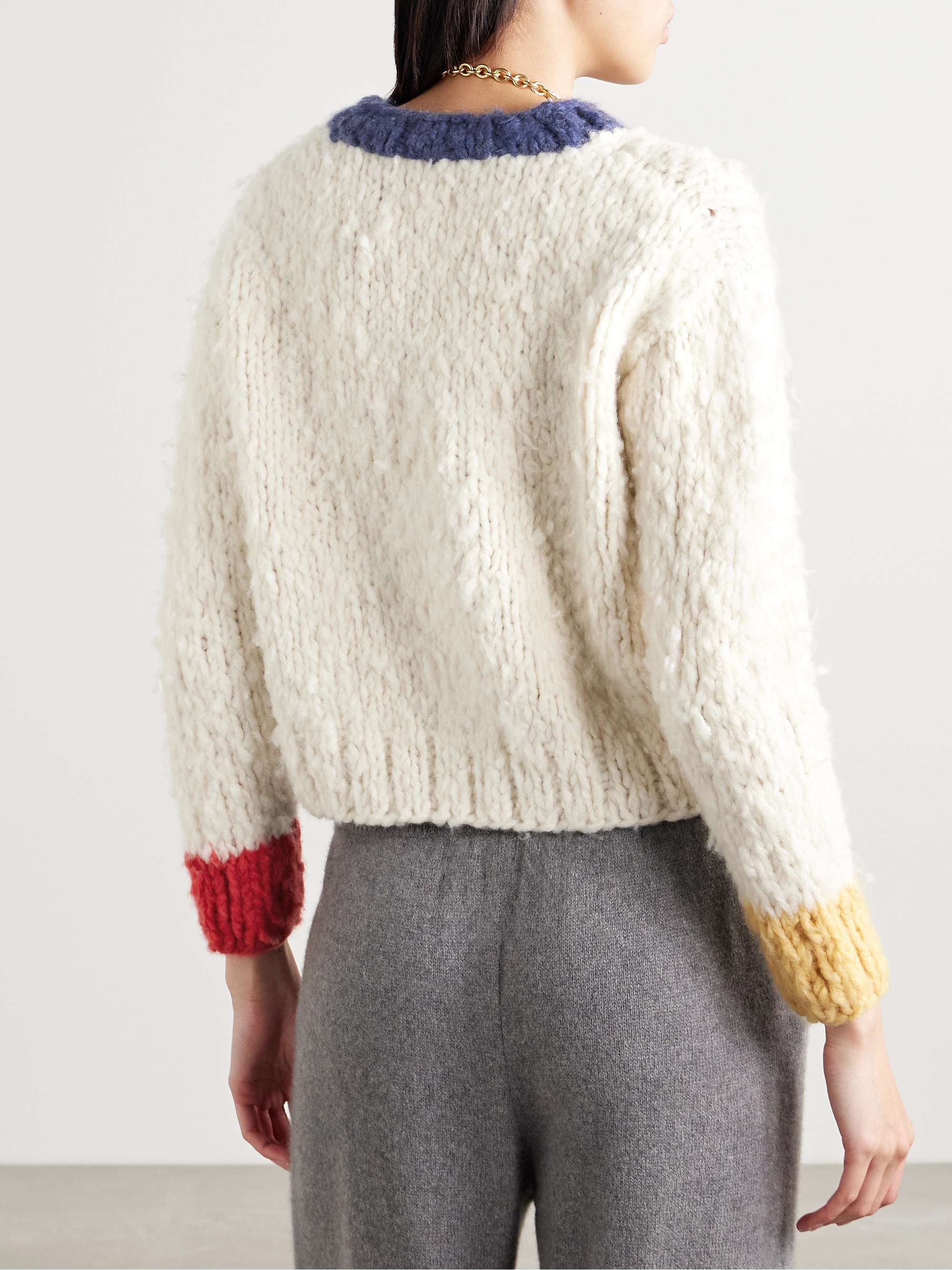 Jooshi color-block cashmere sweater view