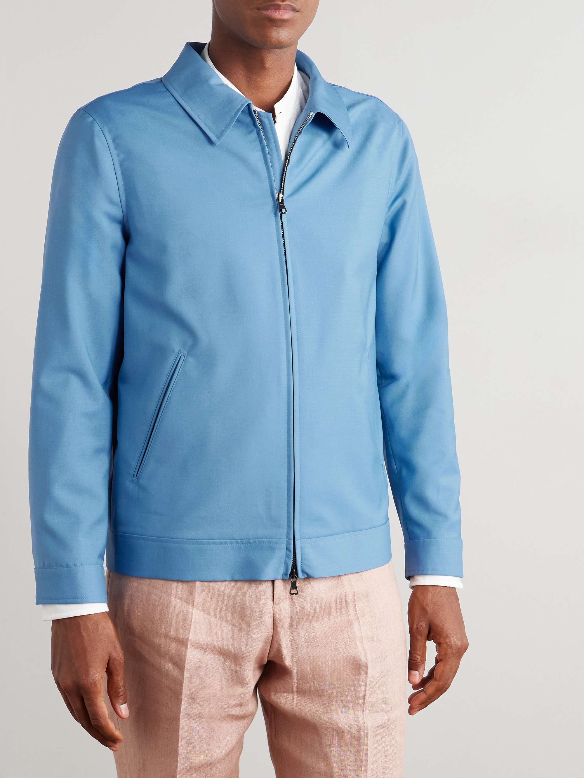 Wool and Mohair-Blend Blouson Jacket view
