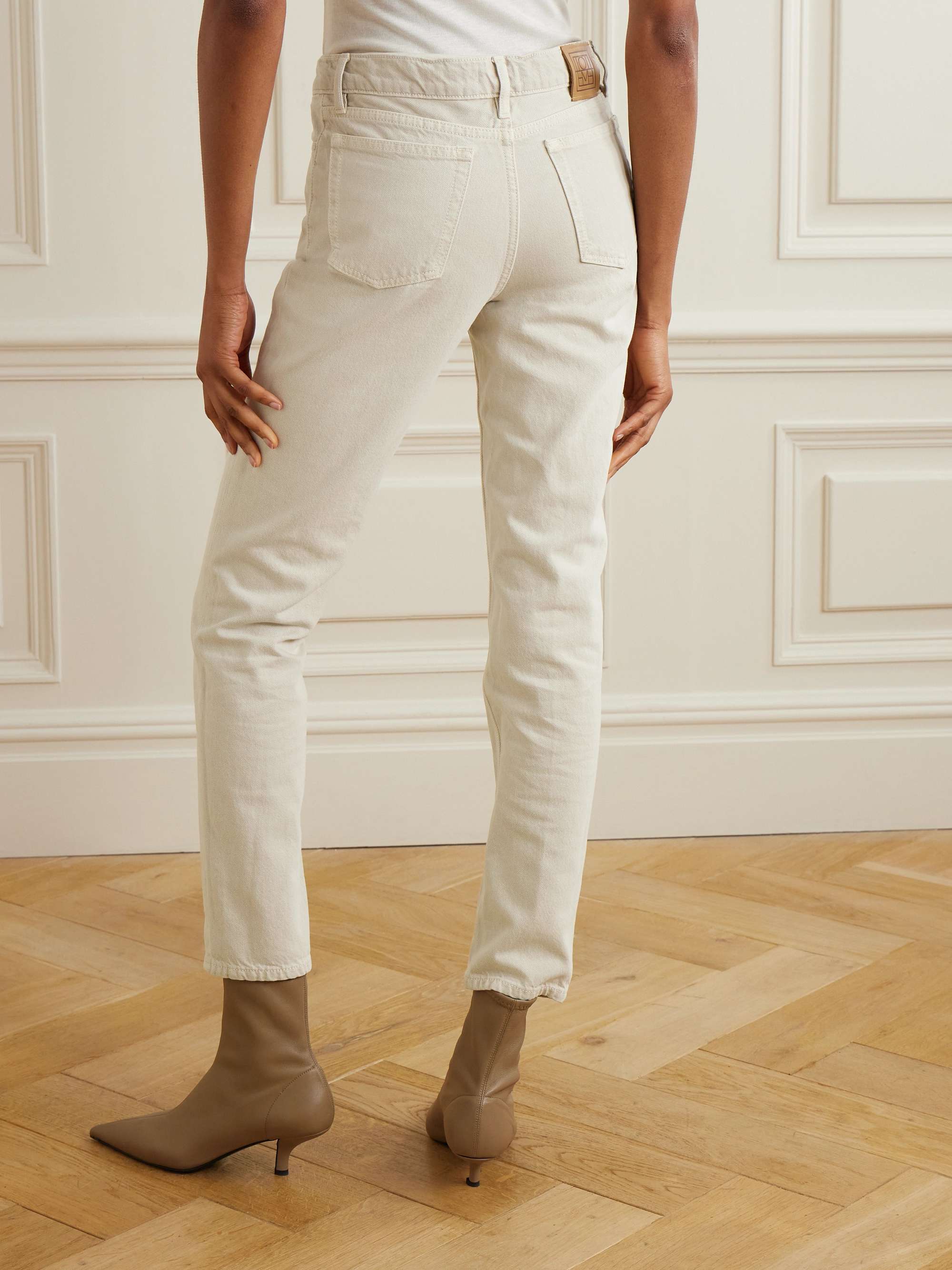 Low-rise slim-leg organic jeans view