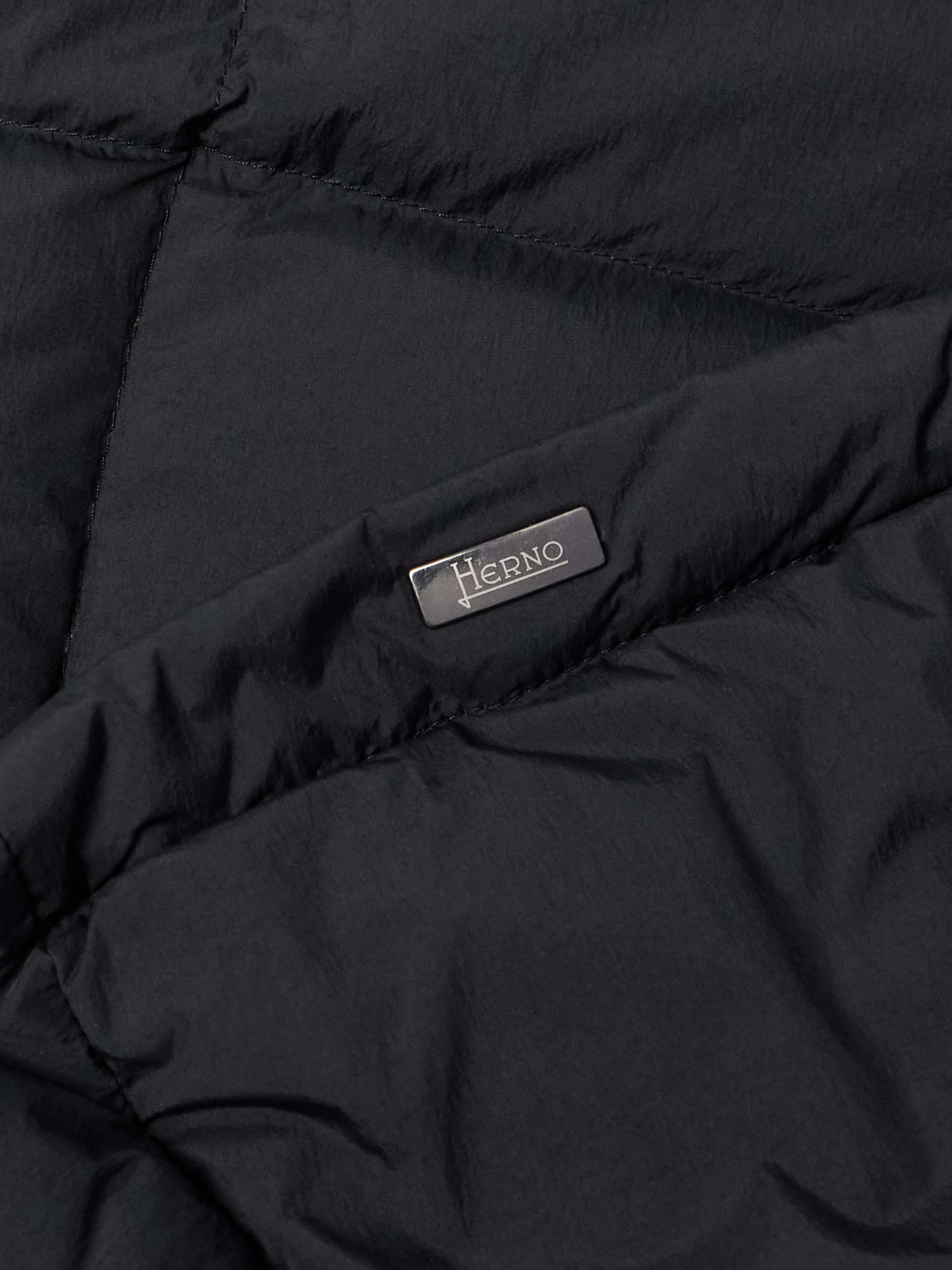Quilted Shell Hooded Down Jacket view