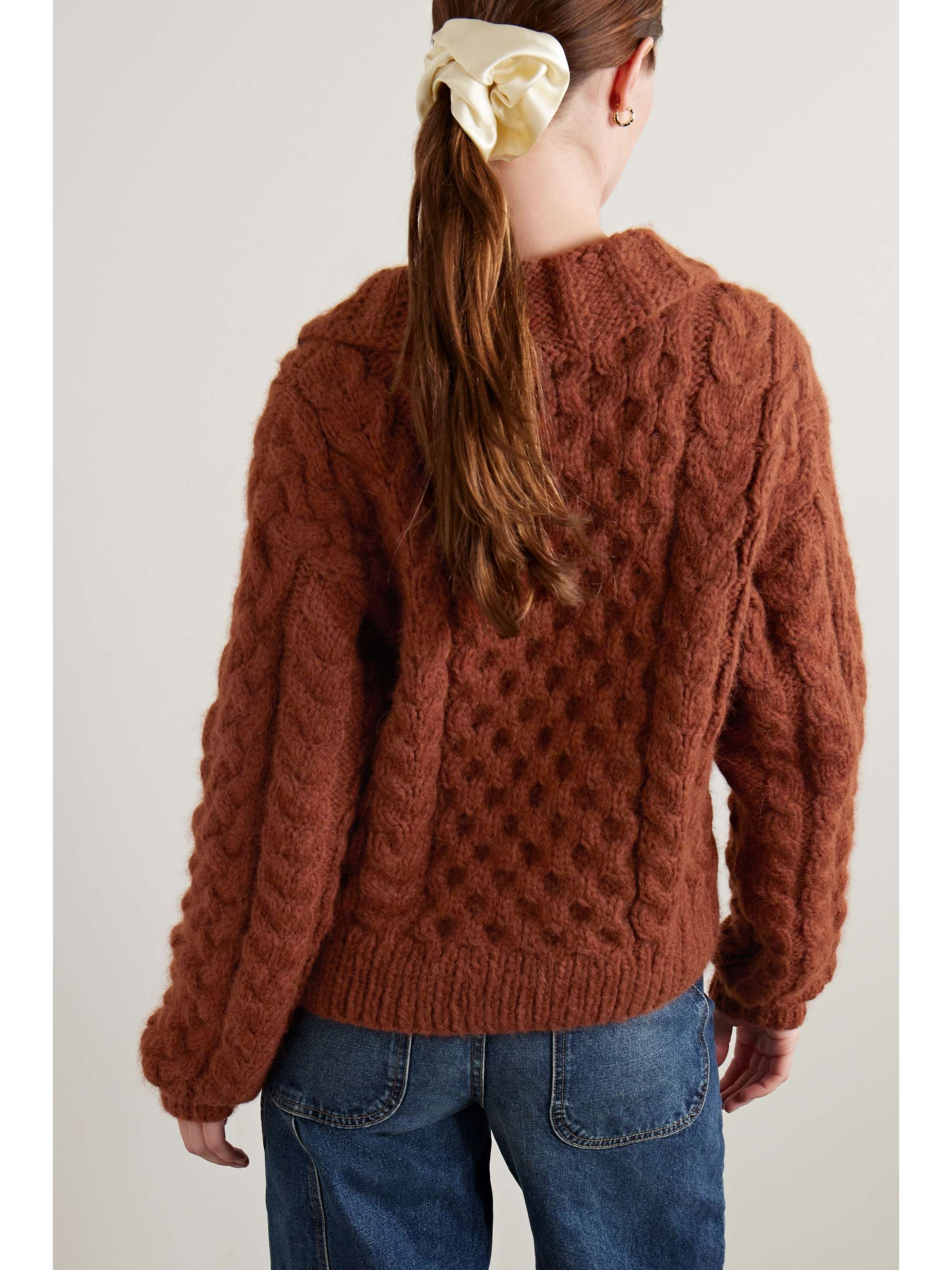Nuage cable-knit alpaca and merino wool-blend sweater view