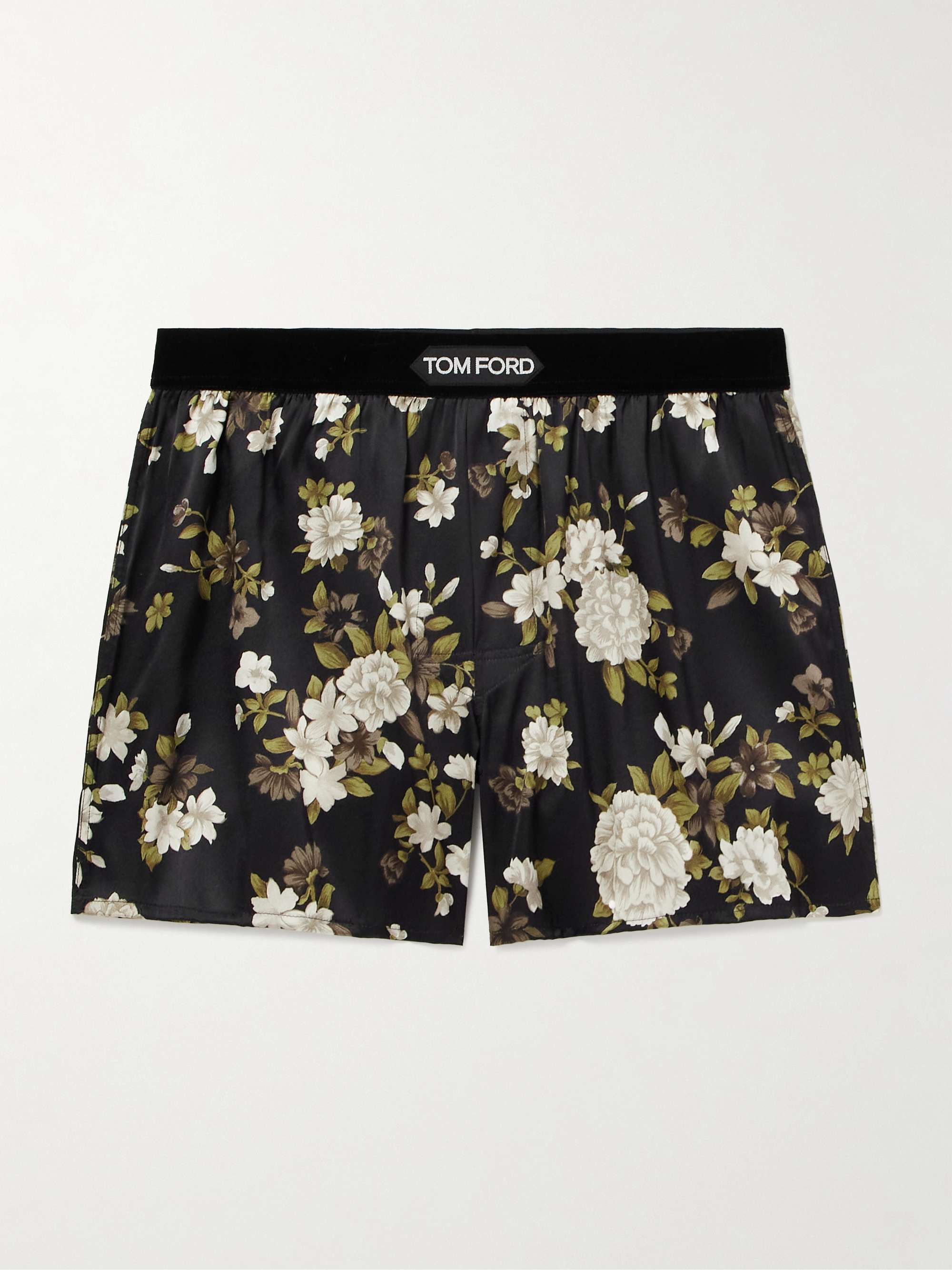 Floral-Print Silk-Blend Boxer Shorts hero visual