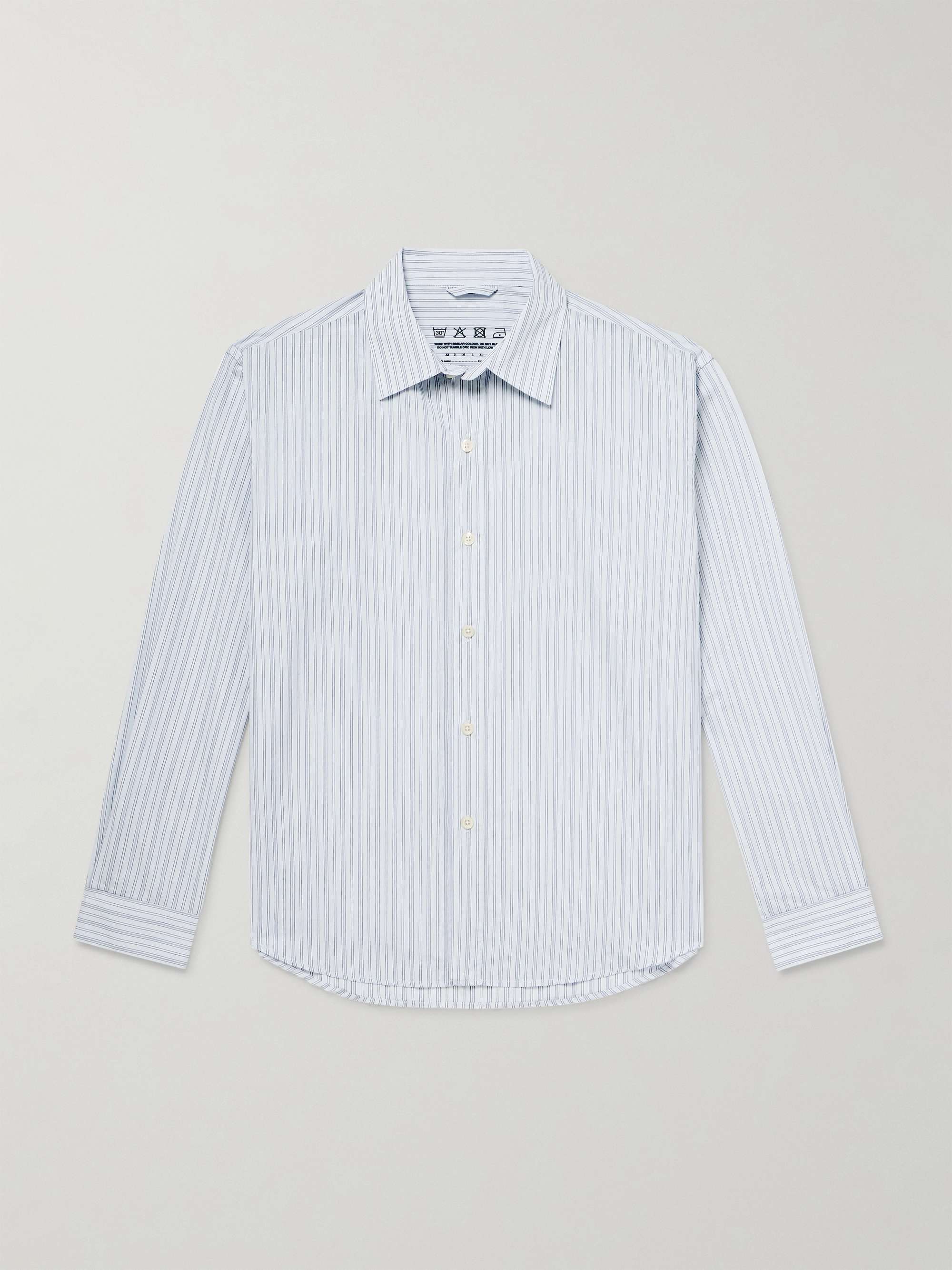 Common Pinstriped Cotton Shirt hero visual