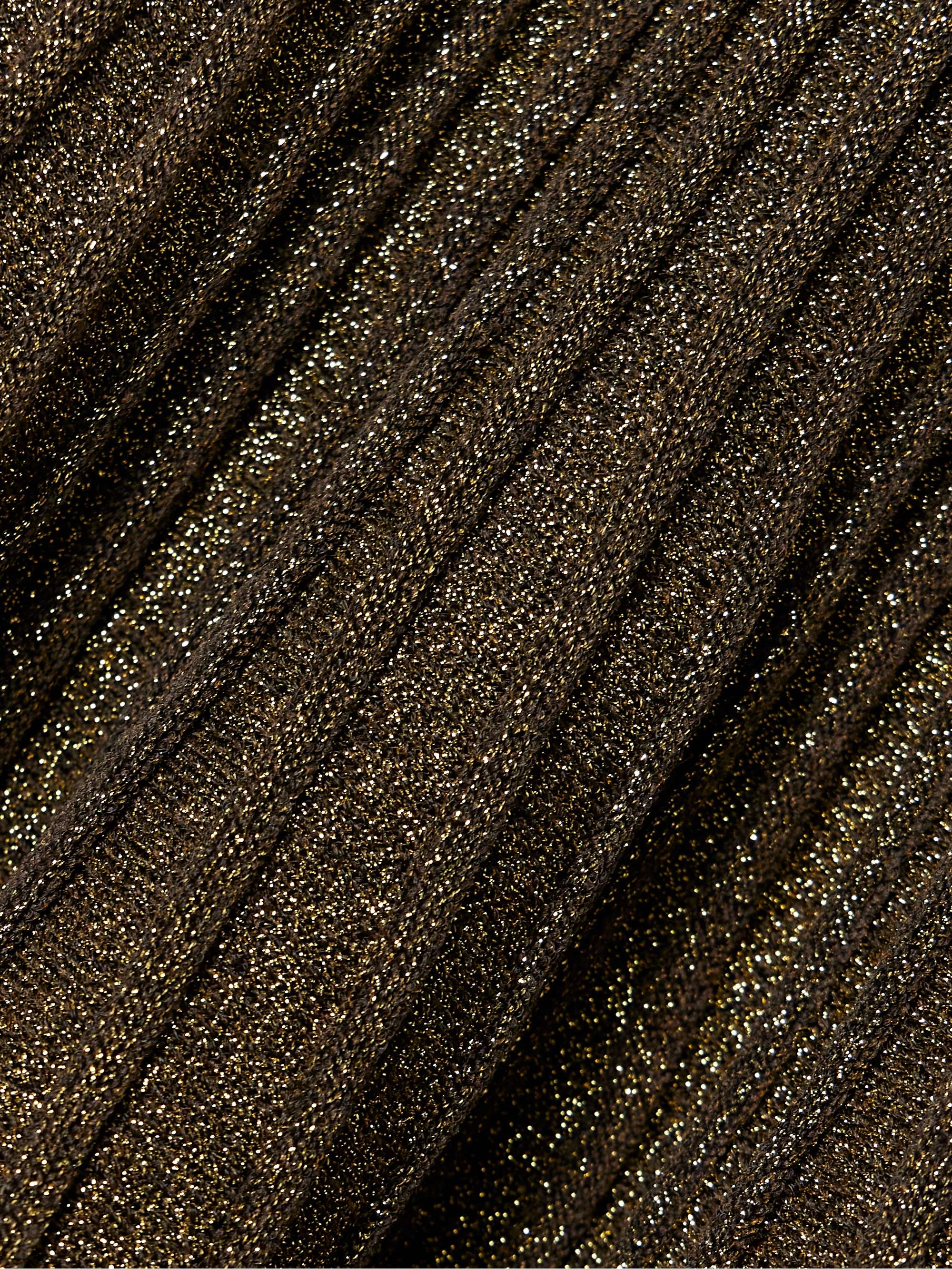 Raquel metallic ribbed-knit mini dress view