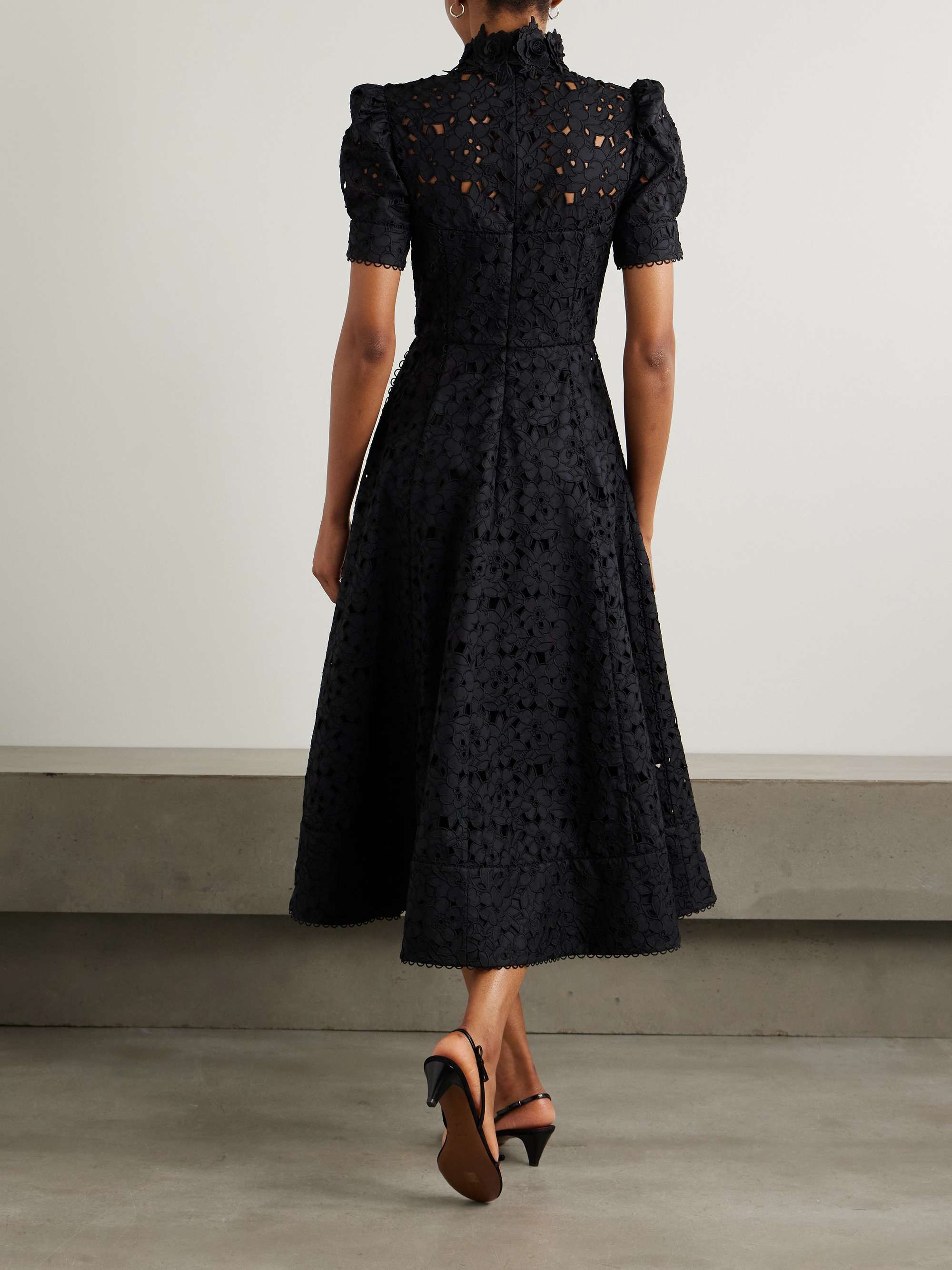 Kitsu broderie anglaise cotton midi dress view