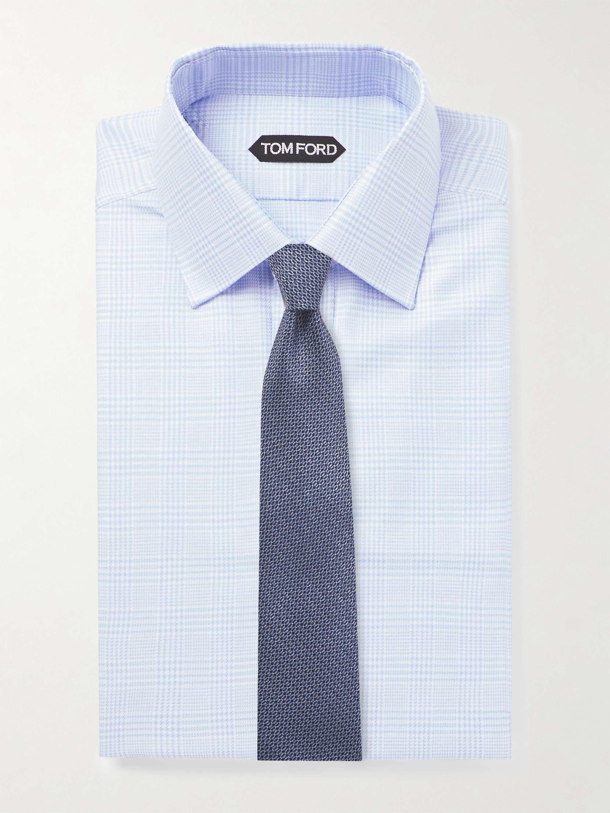 Prince of Wales Checked Cotton-Poplin Shirt view