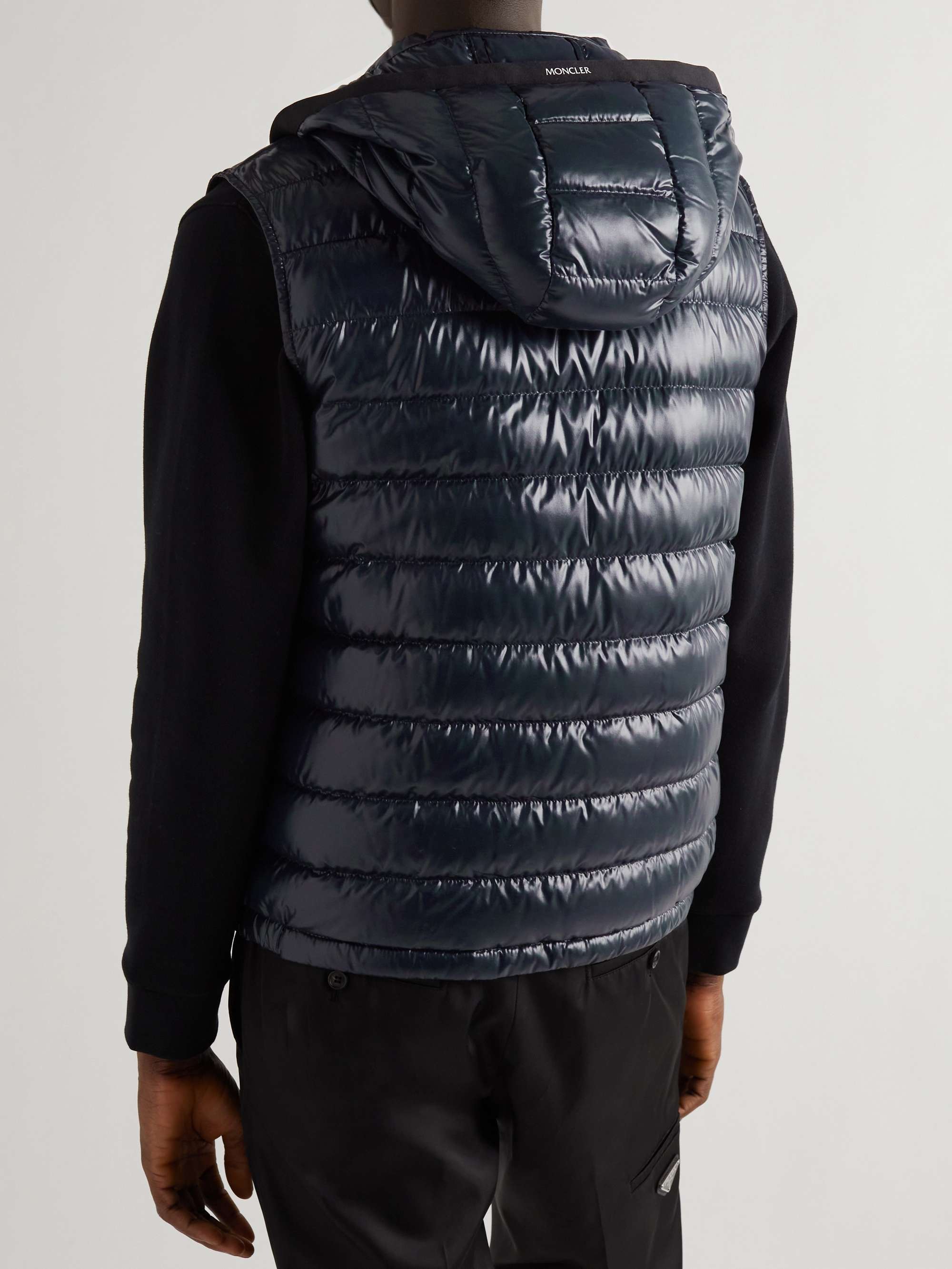 Ragot Logo-Appliquéd Quilted Glossed-Shell Hooded Down Gilet view