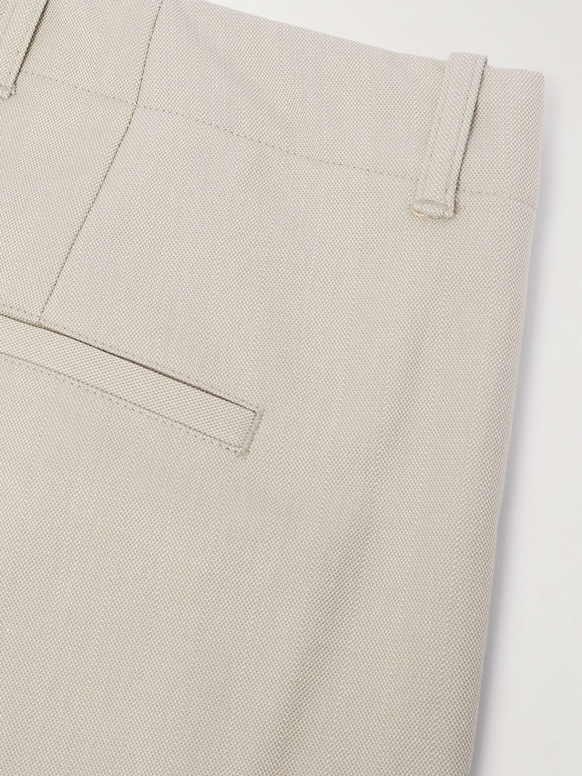 Borrowed Straight-Leg Pleated Woven Chinos view