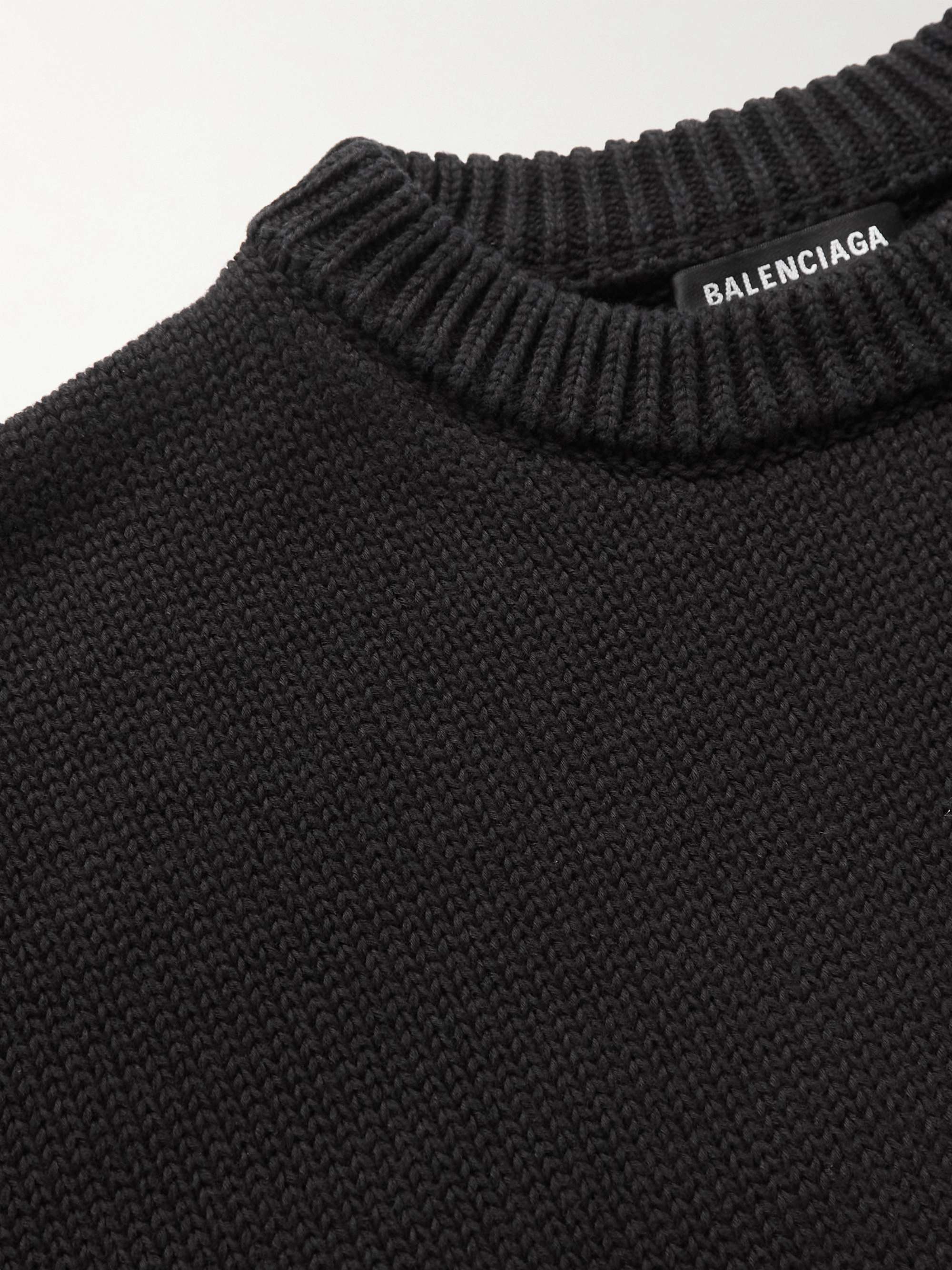 Crystal-Embellished Cotton Sweater view