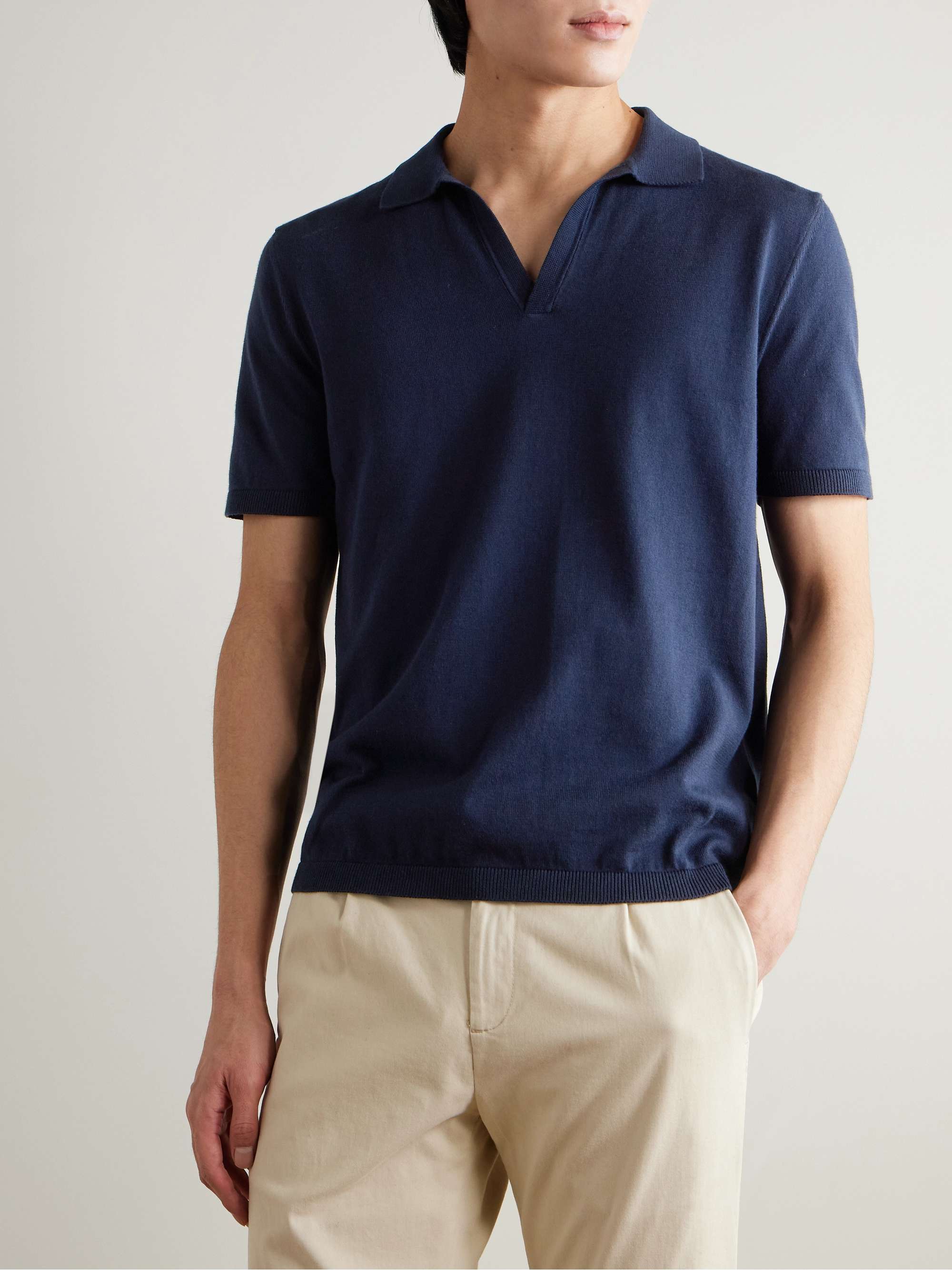 Coast Open-Collar Cotton Polo Shirt view