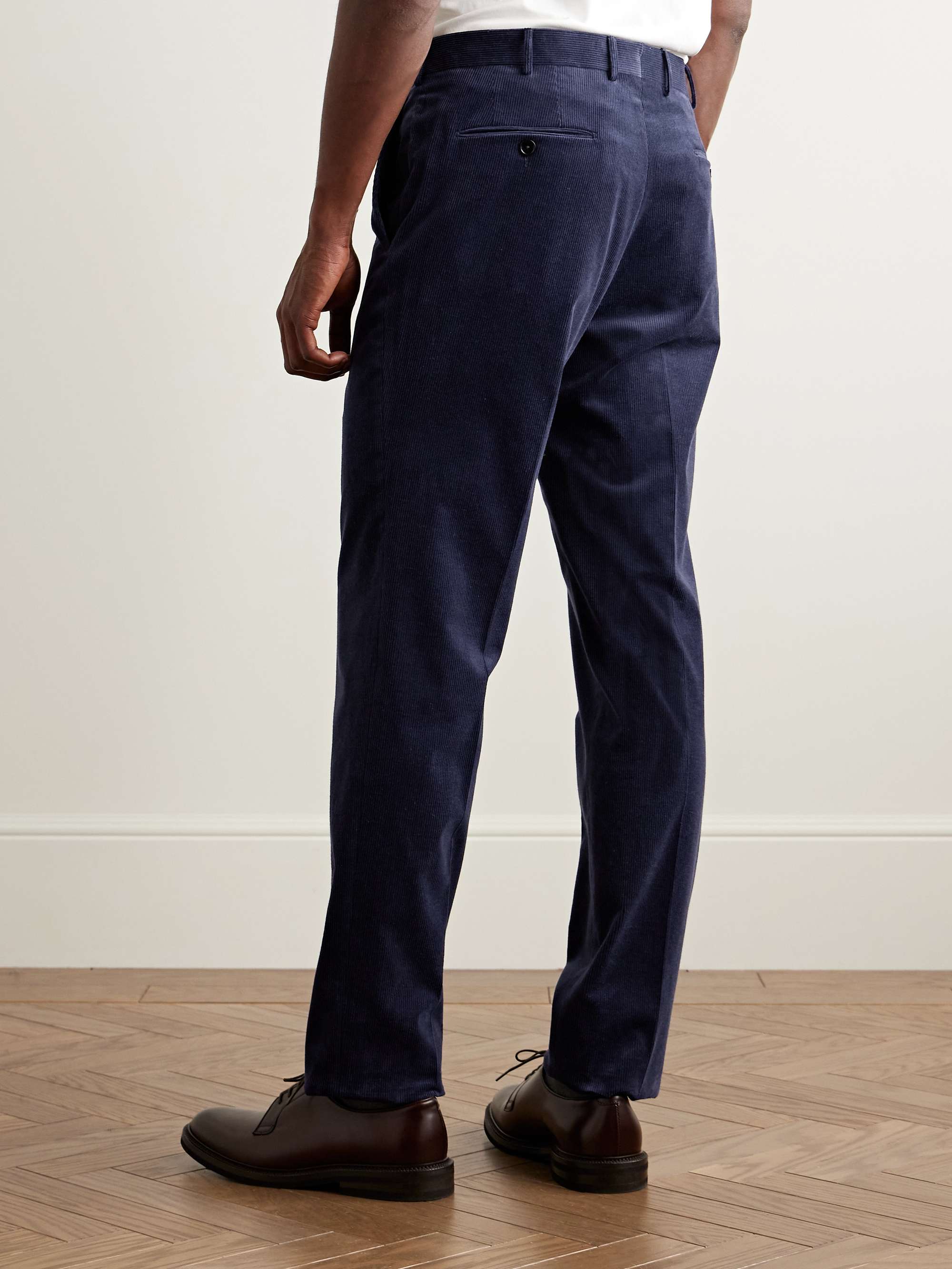 Slim-Fit Tapered Cotton and Cashmere-Blend Corduroy Suit Trousers view