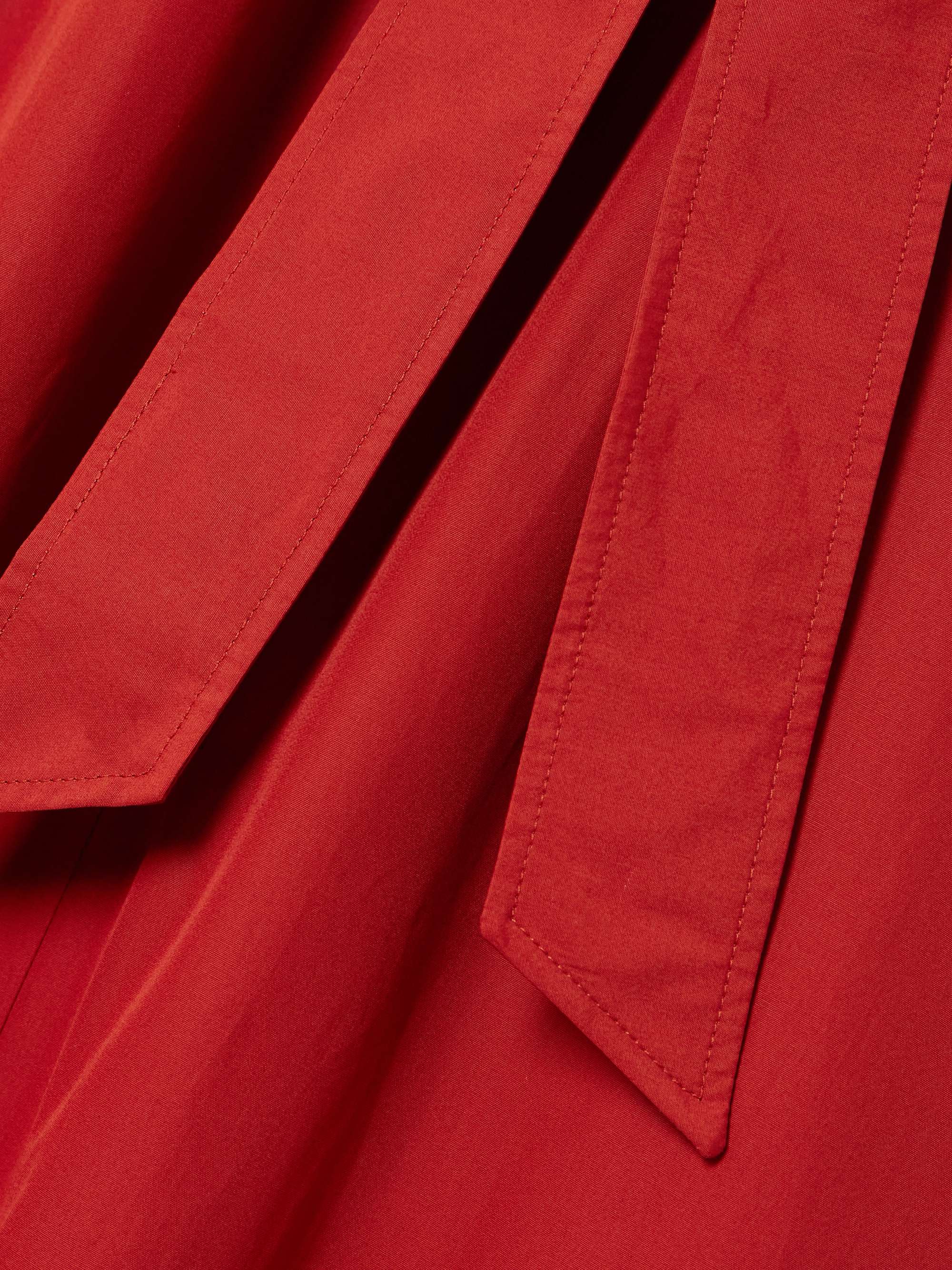 Hoyo cotton-poplin midi shirt dress view
