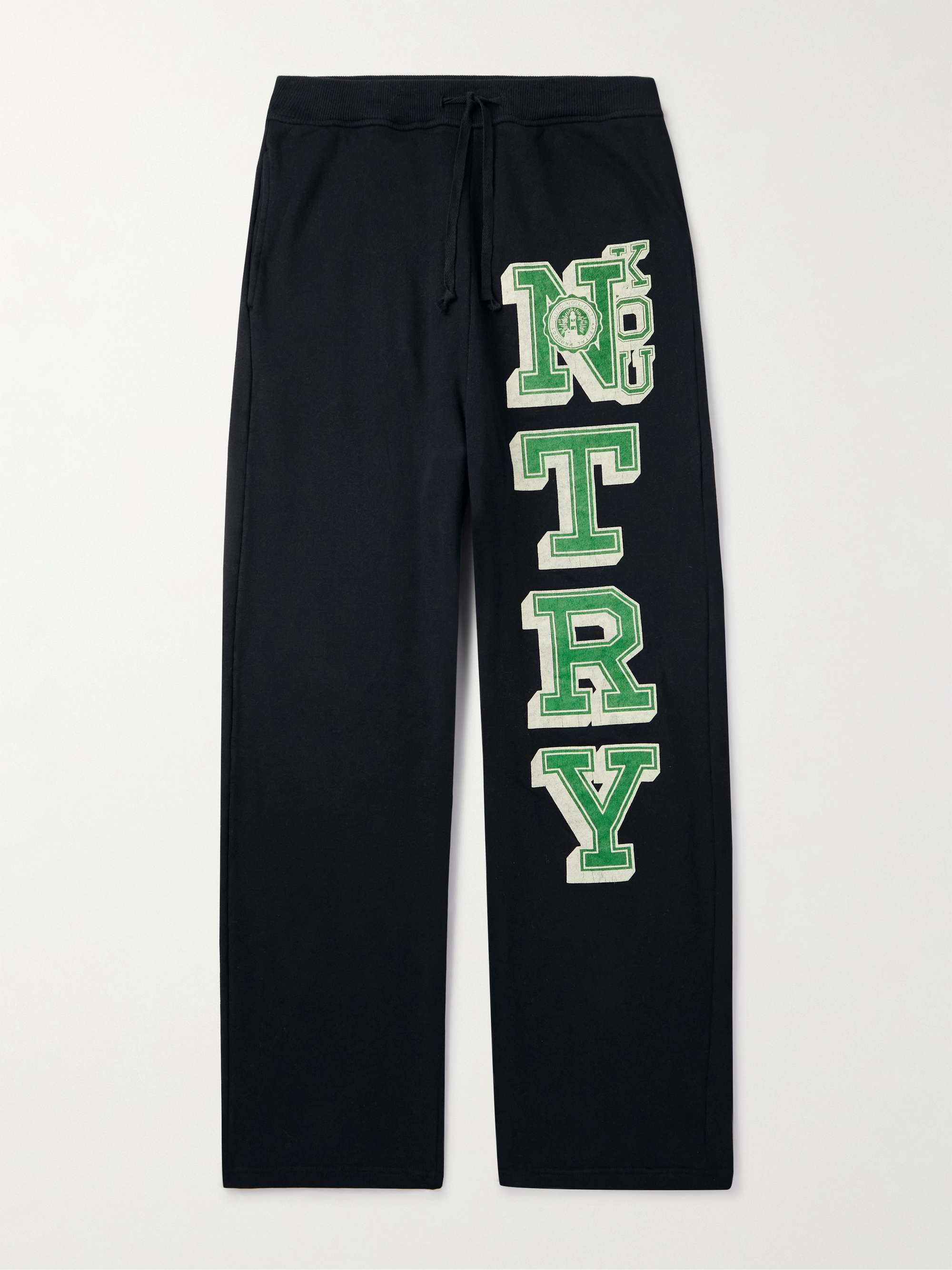 N.TRY Straight-Leg Printed Cotton-Jersey Sweatpants hero visual