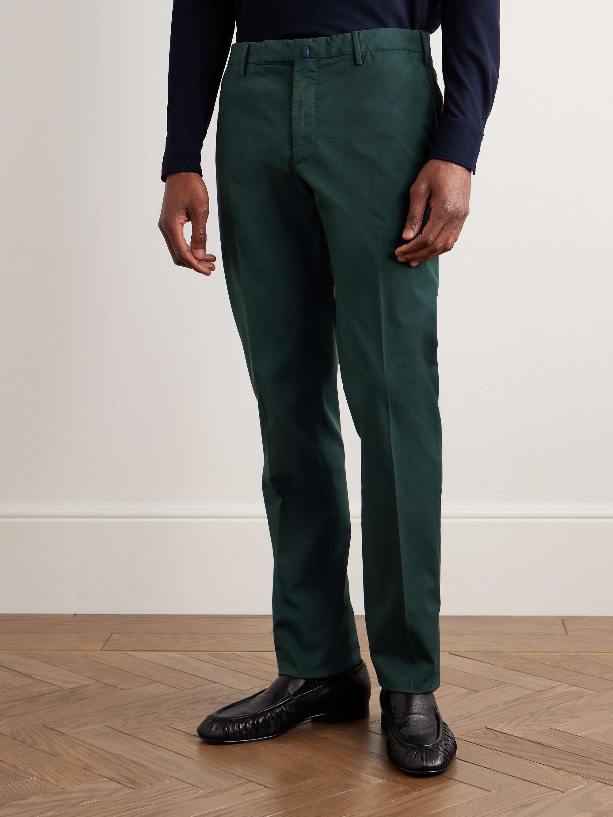 Venezia 1951 Straight-Leg Stretch-Cotton Twill Trousers view