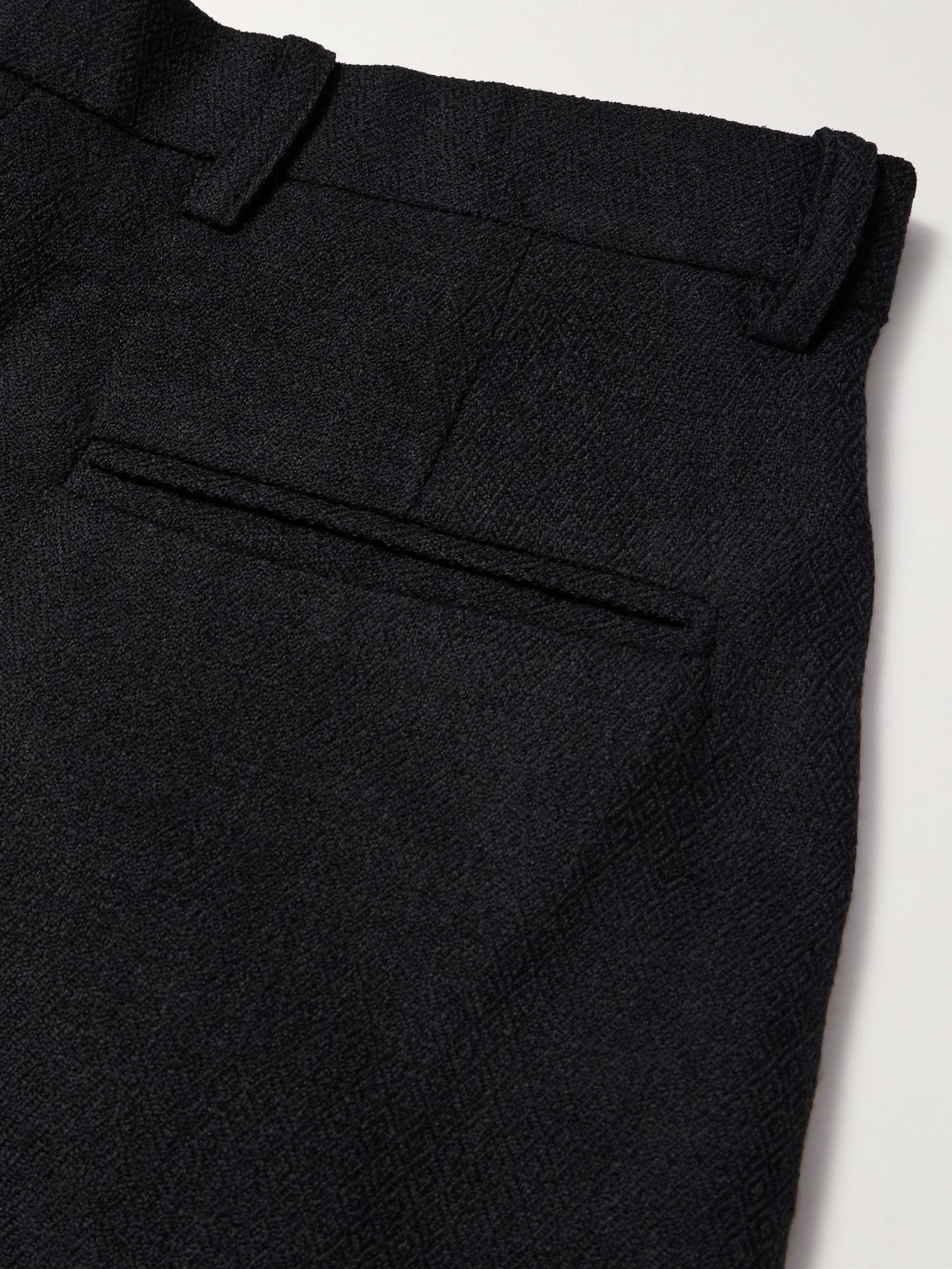 Straight-Leg Wool-Flannel Suit Trousers view