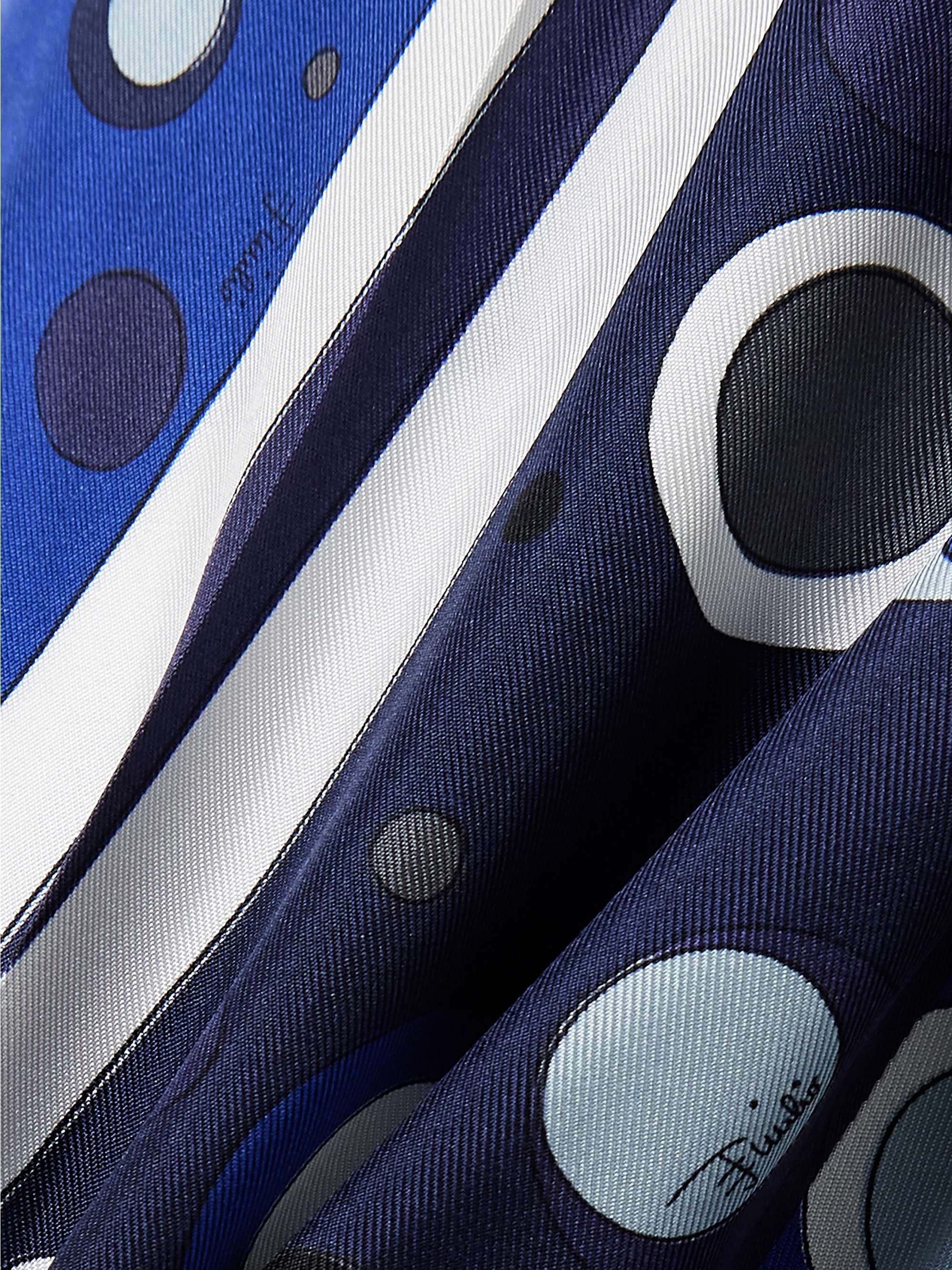 Printed silk-twill straight-leg pants view