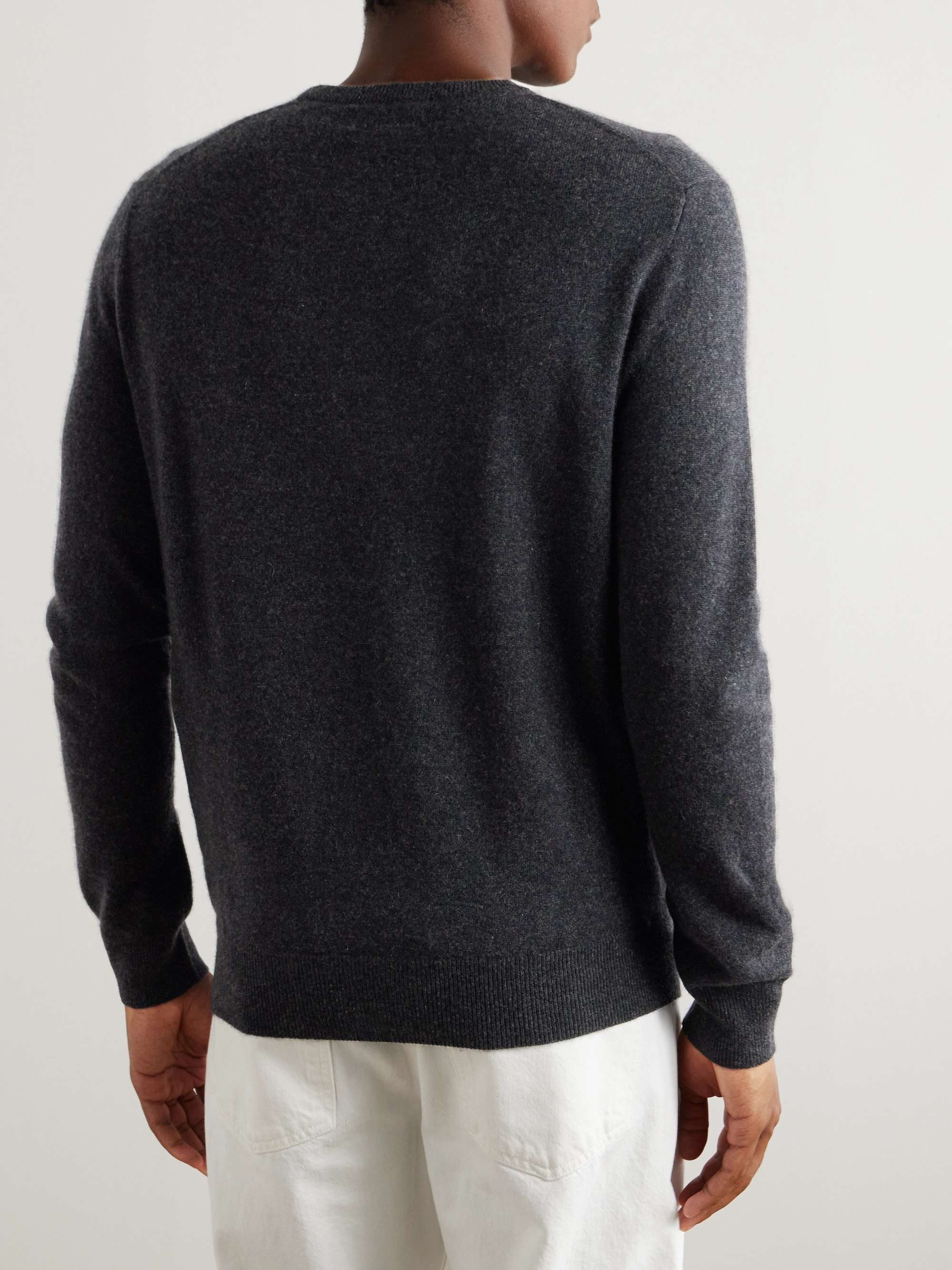 Logo-Embroidered Intarsia Cashmere Sweater view