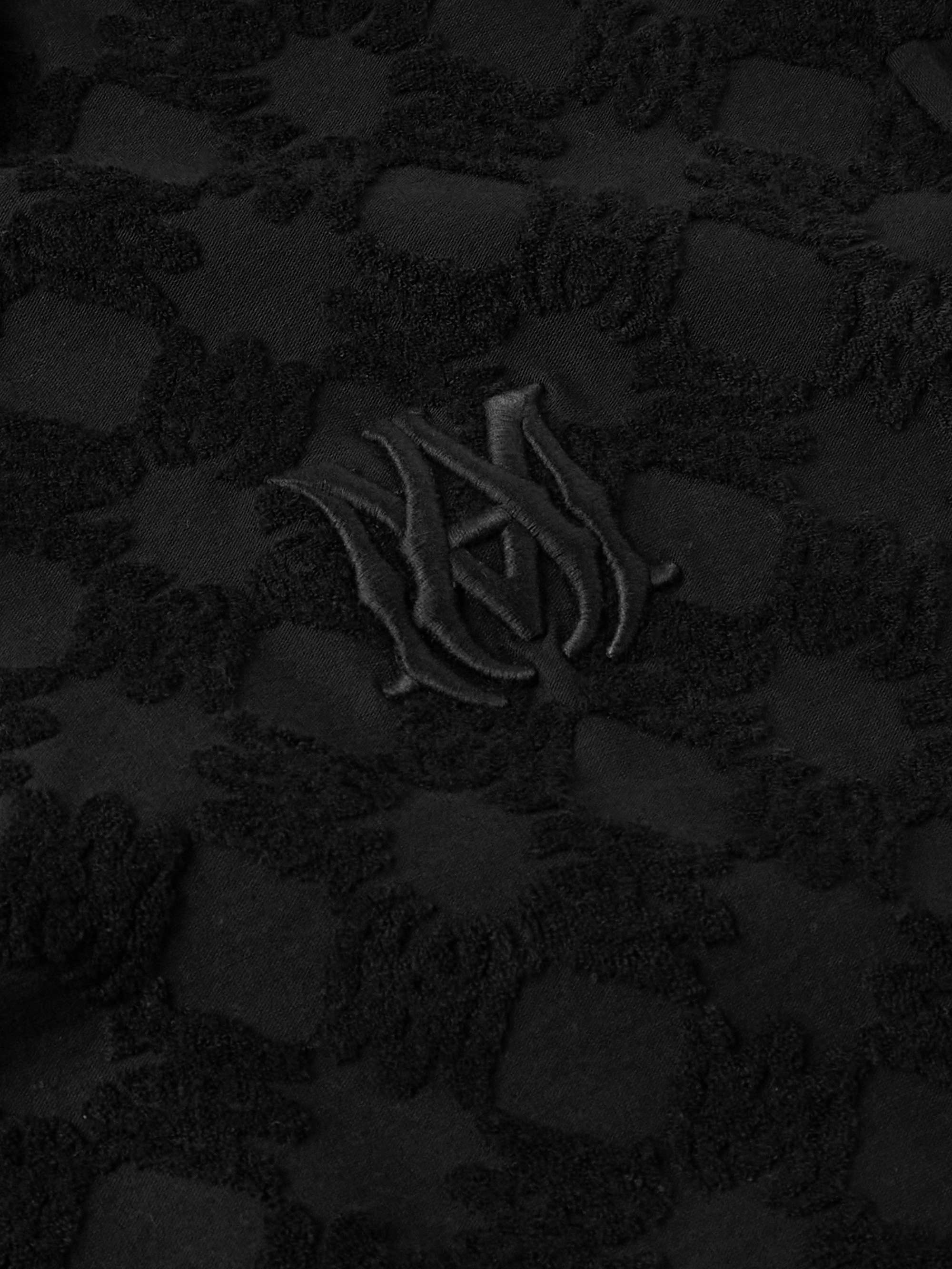 Logo-Embroidered Cotton-Blend Terry Jacquard Polo Shirt view