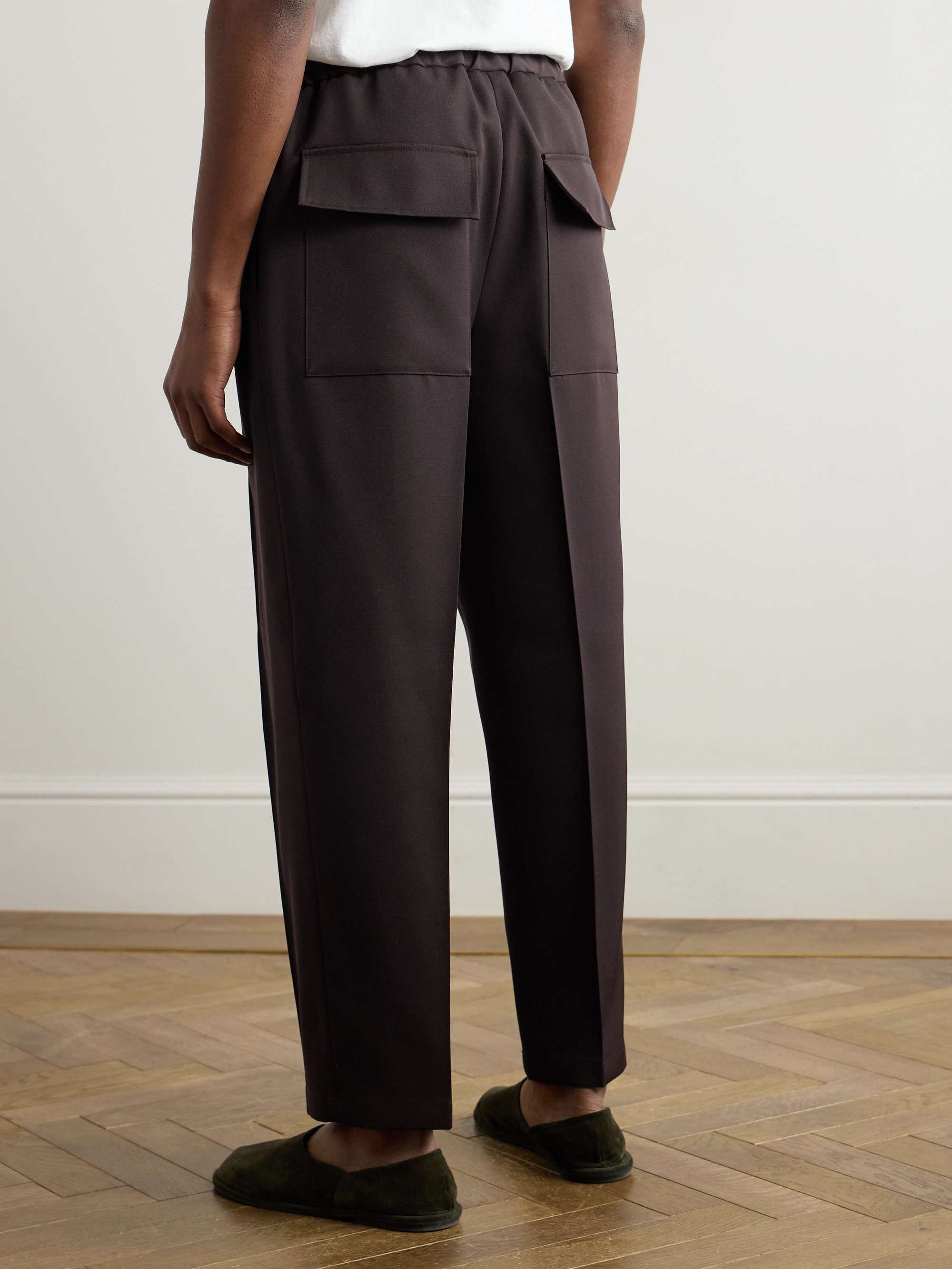 Tapered Cropped Gabardine Trousers view