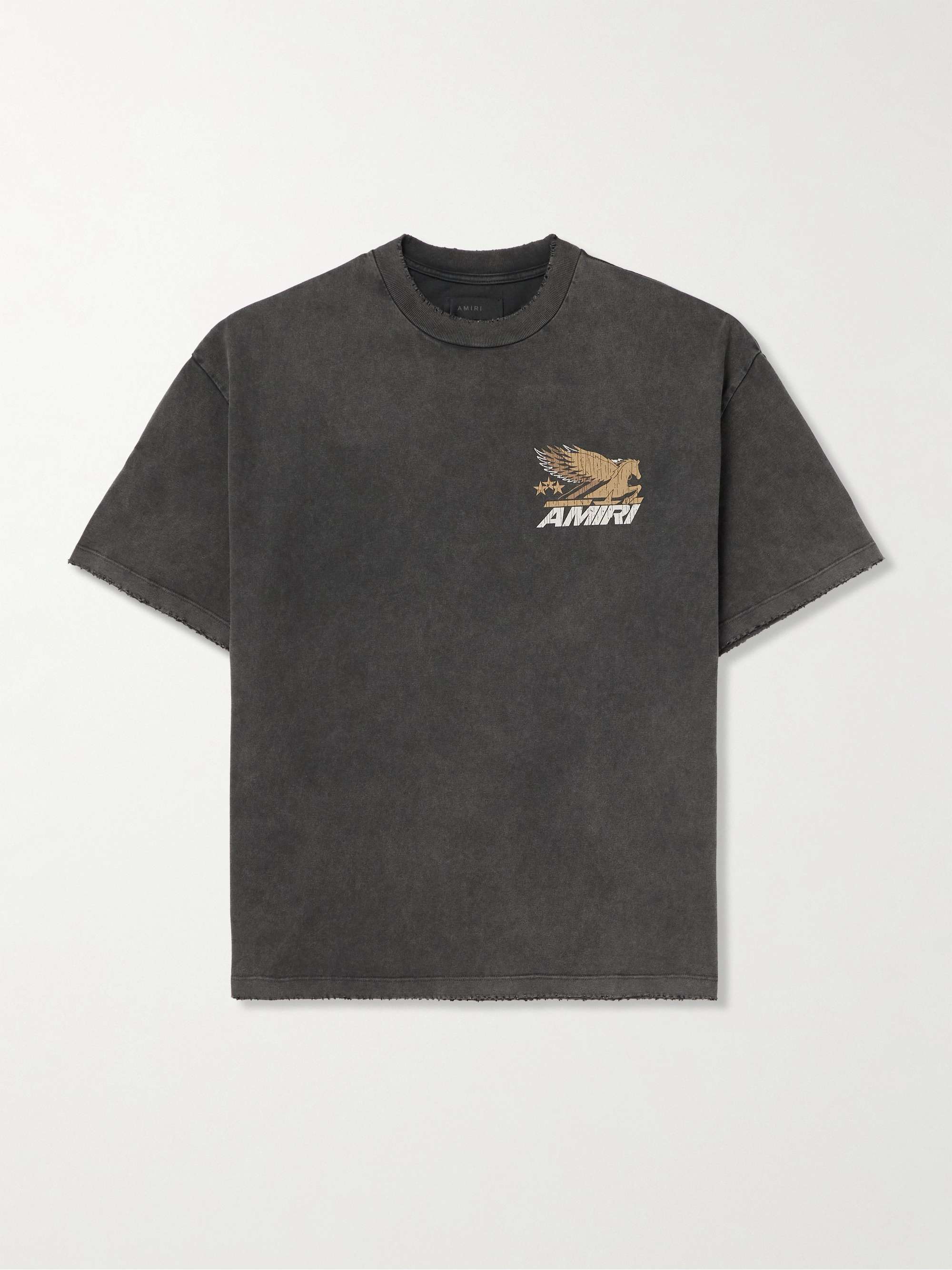 Vintage Pegasus Oversized Distressed Logo-Print Cotton-Jersey T-Shirt hero visual