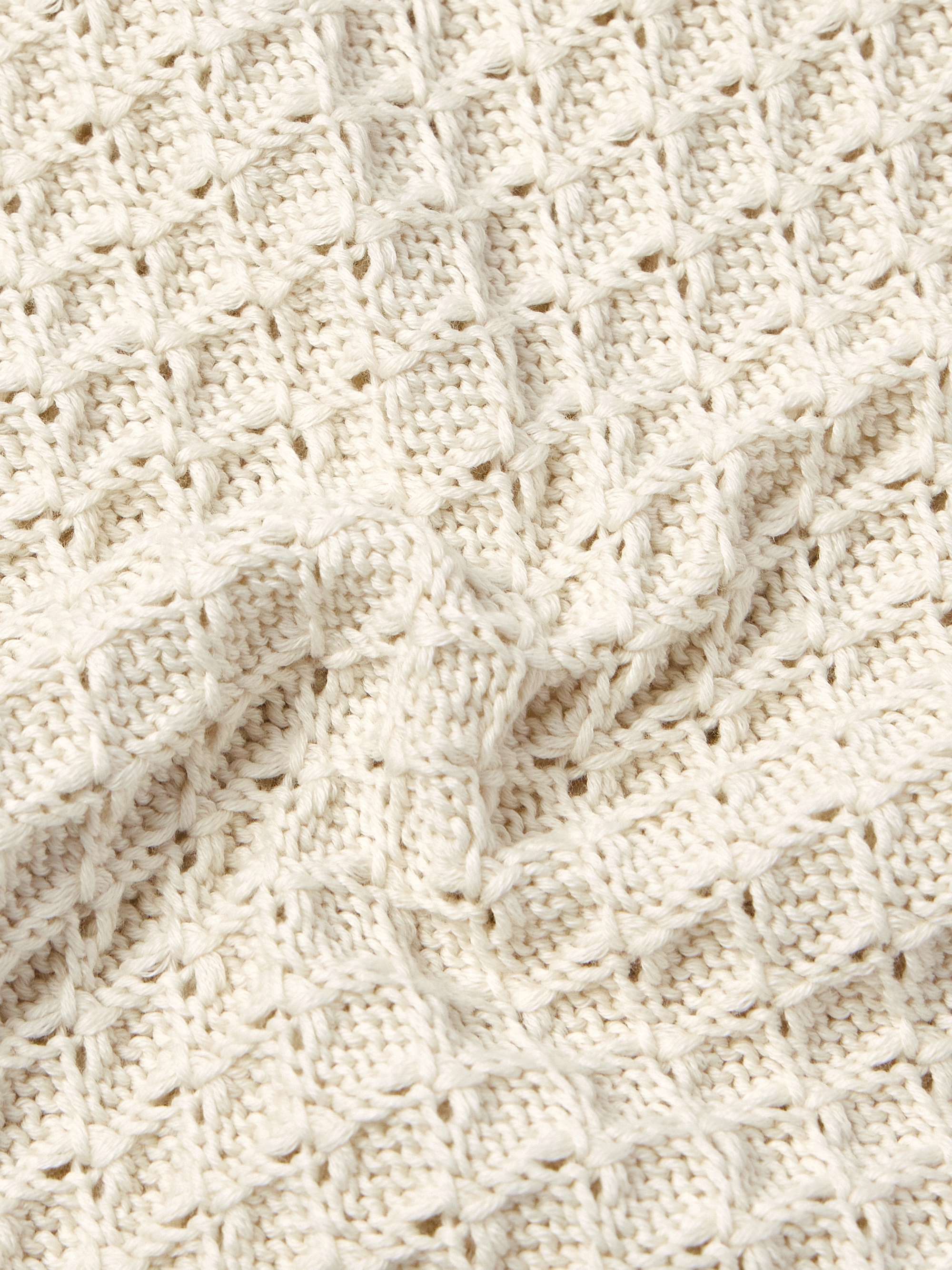 Slim-Fit Waffle-Knit Cotton Sweater view