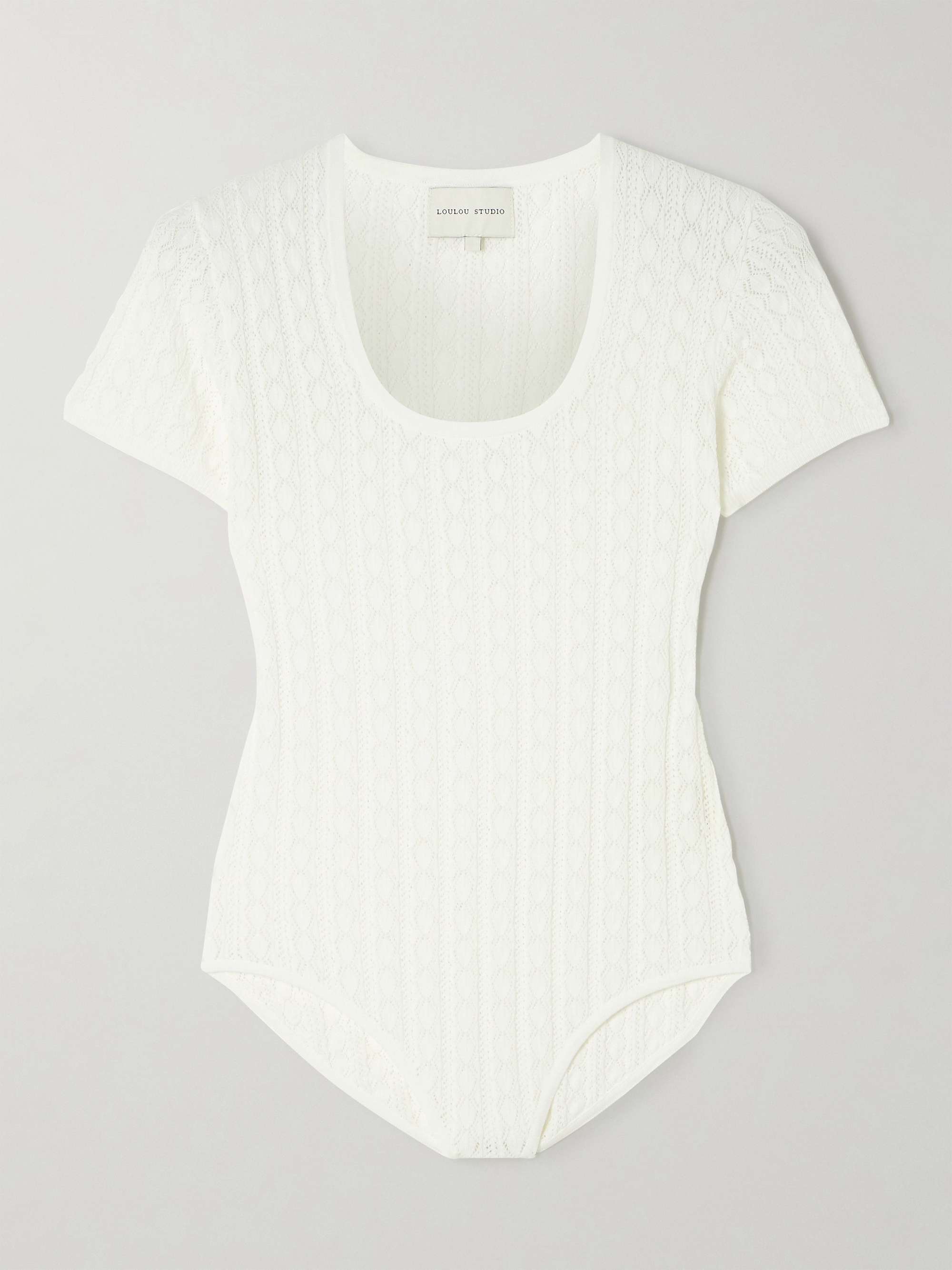 Silas pointelle-knit bodysuit hero visual