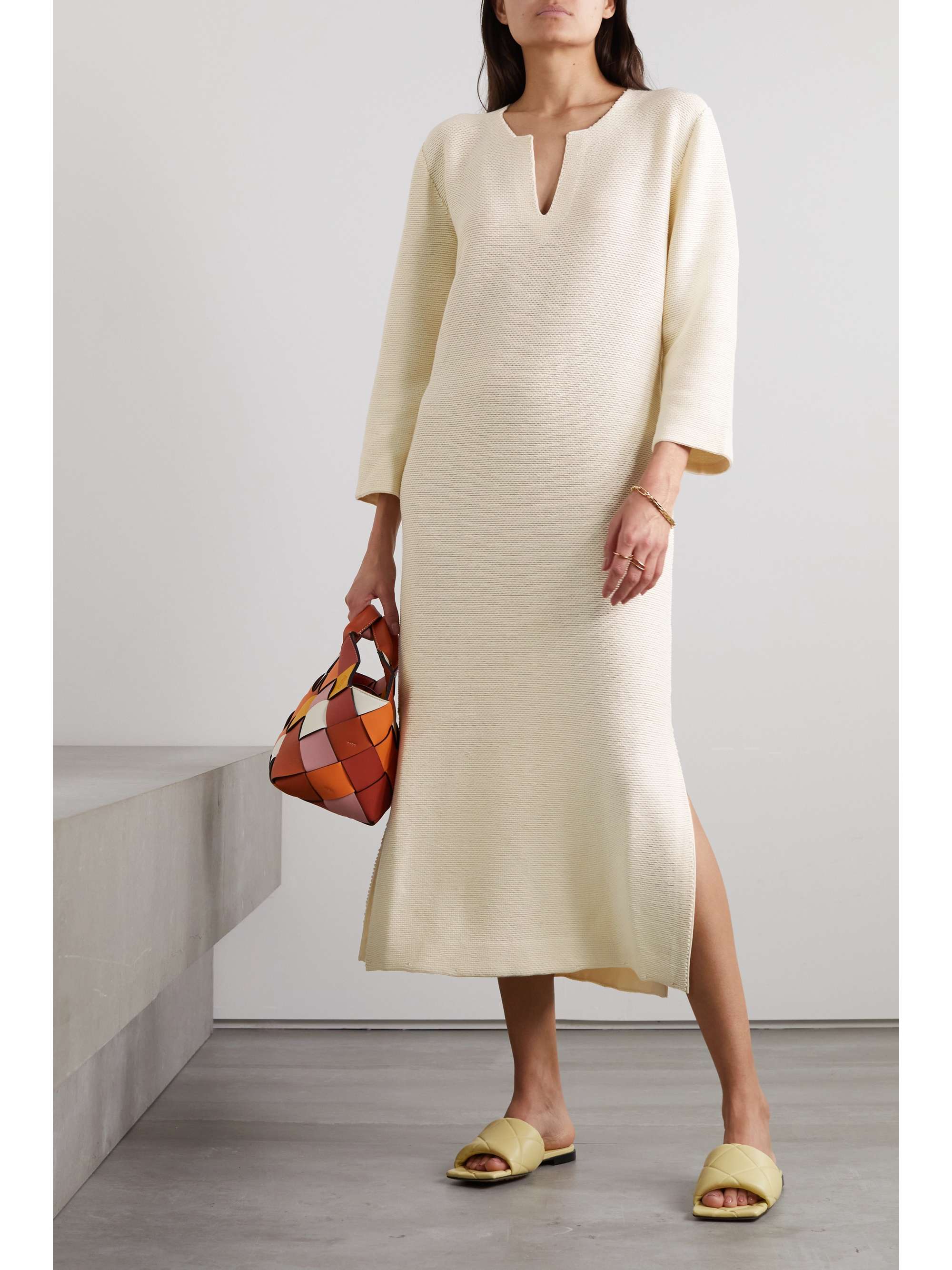 Beirut ribbed cashmere and silk-blend midi dress view