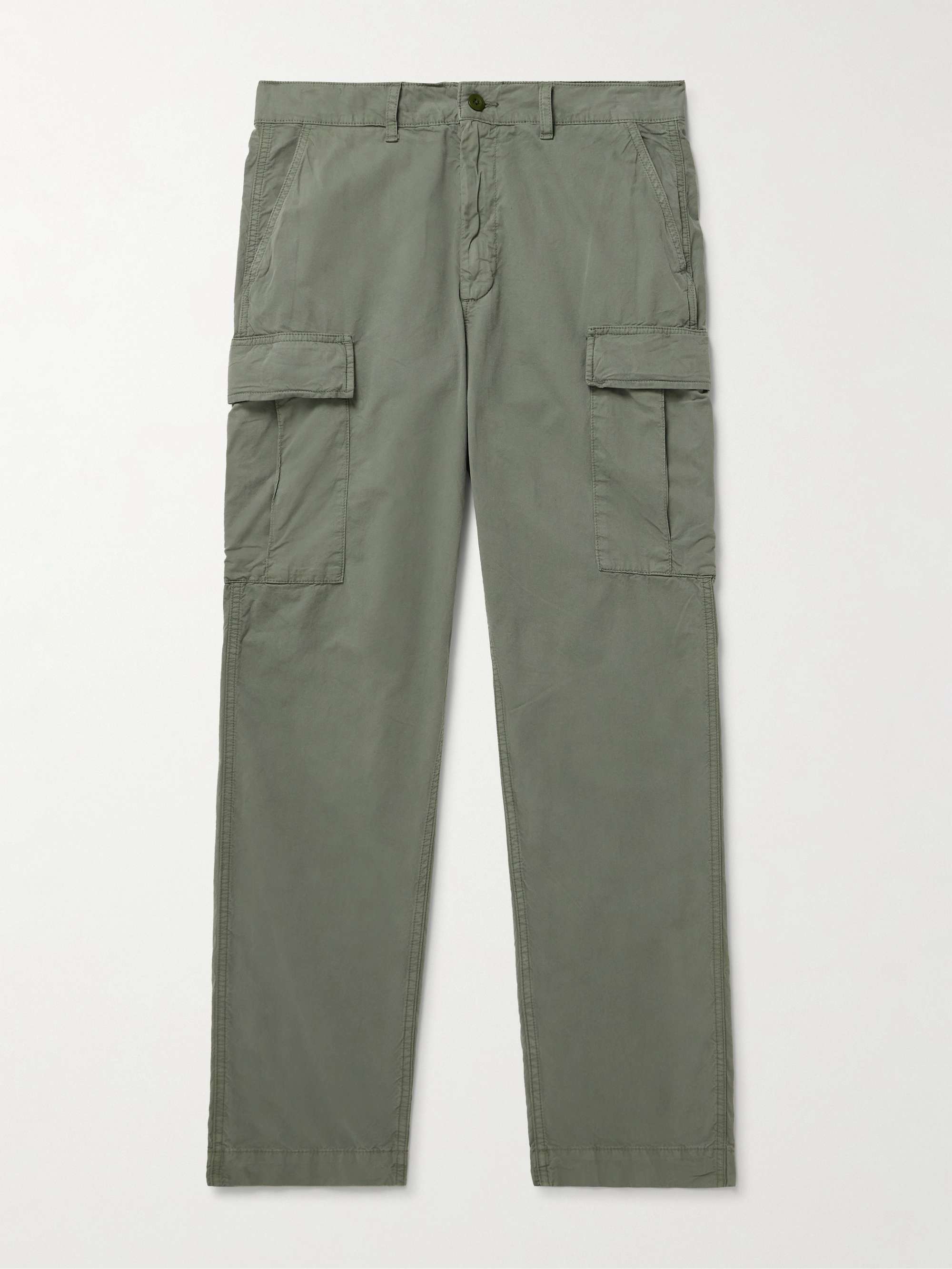 Tapered Cotton-Drill Cargo Trousers hero visual