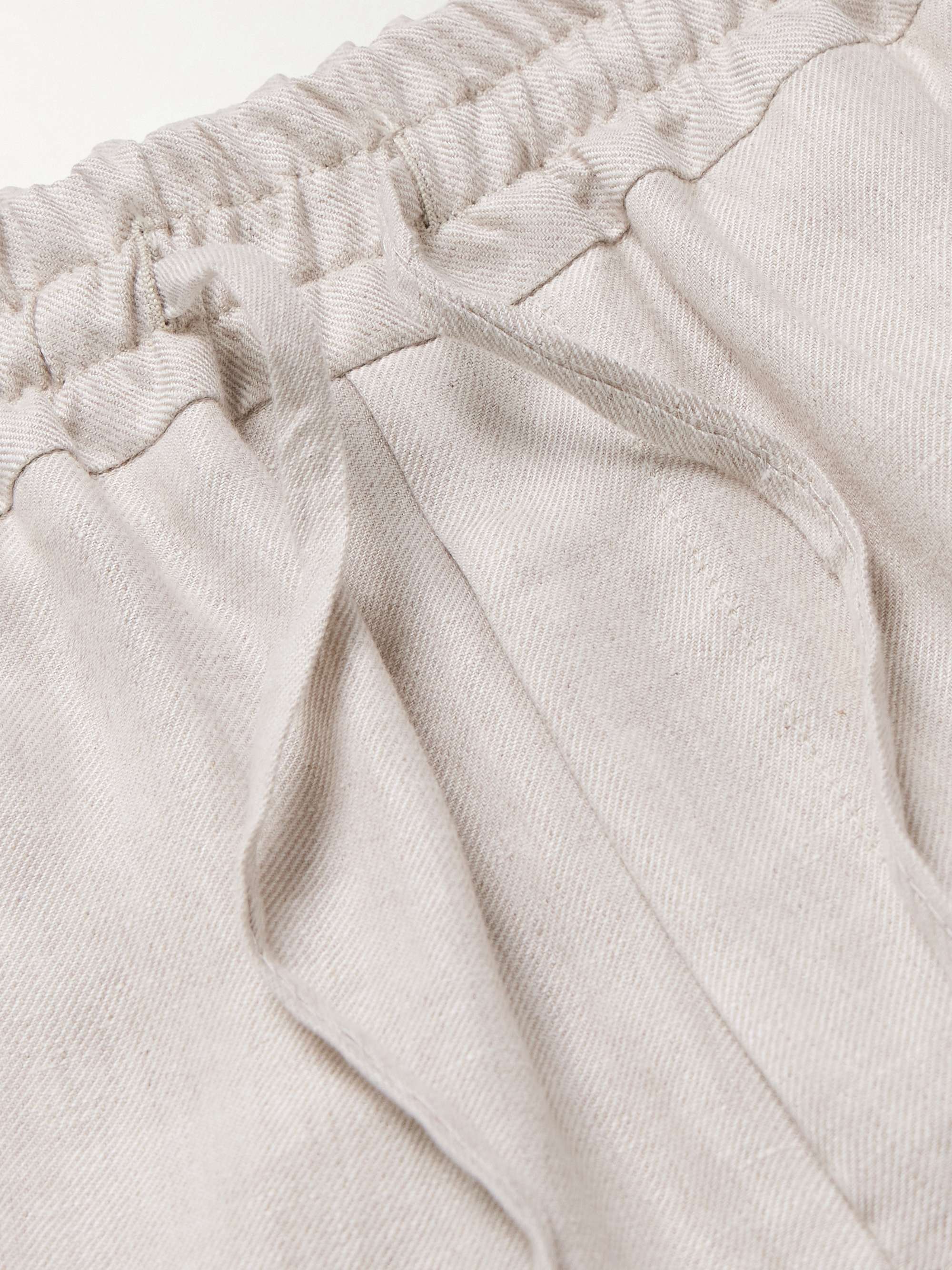 Linen-Twill Drawstring Shorts view