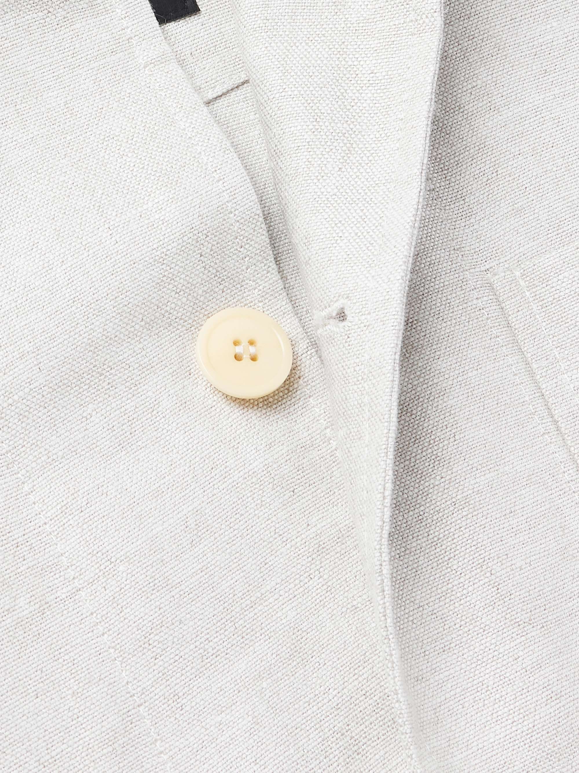 Artist Nehru-Collar Linen Jacket view