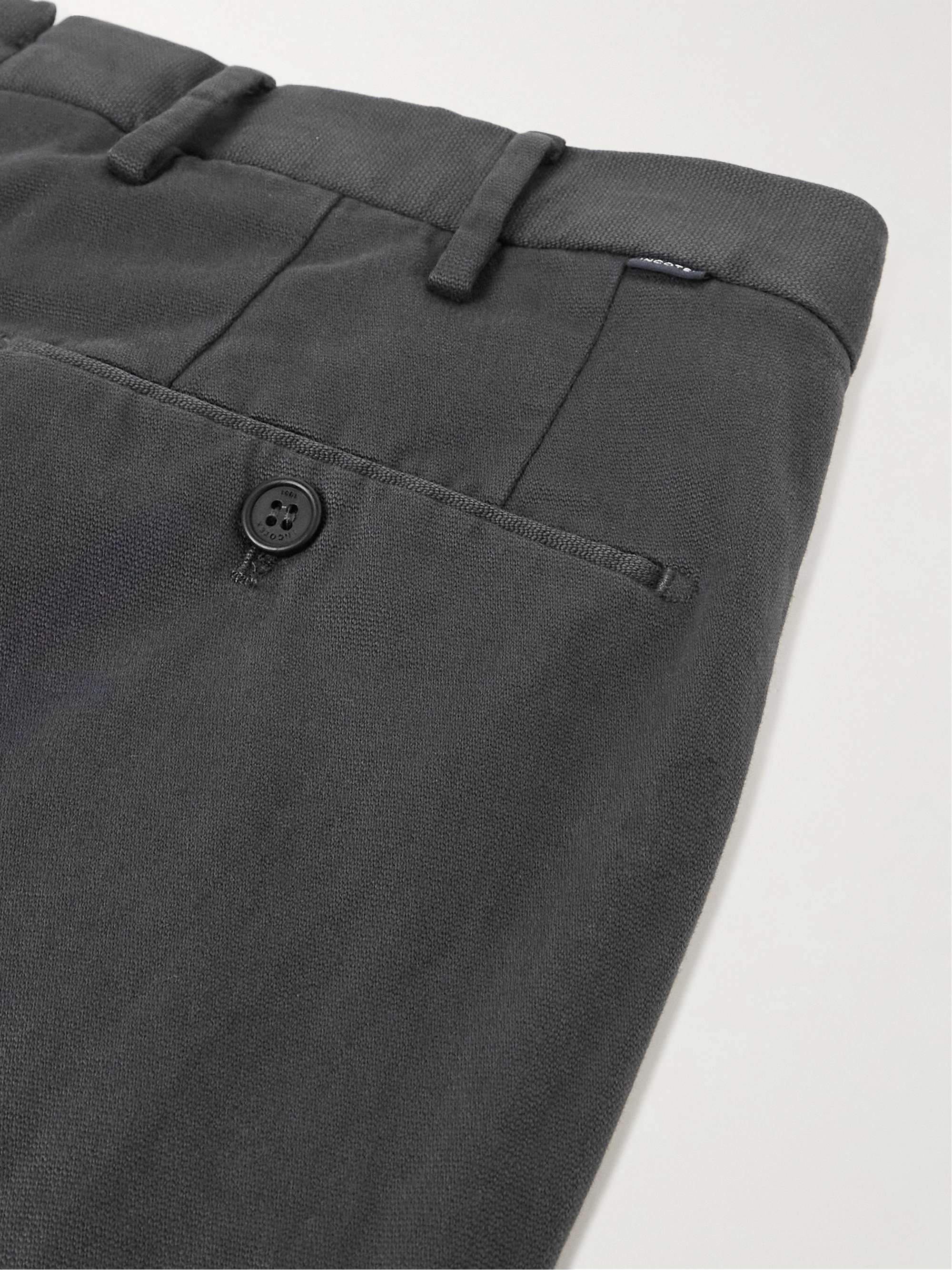 Venezia 1951 Slim-Fit Pleated Stretch-Cotton Trousers view