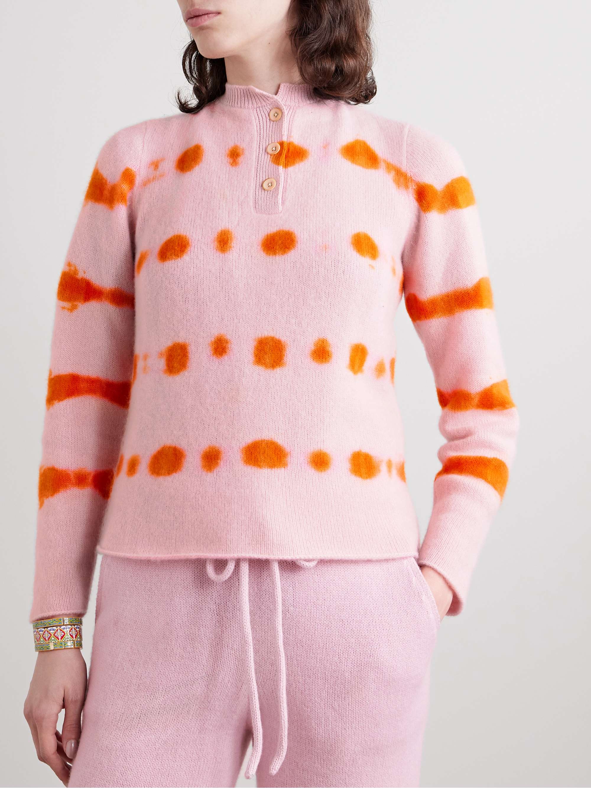 Rave tie-dyed brushed-cashmere sweater view