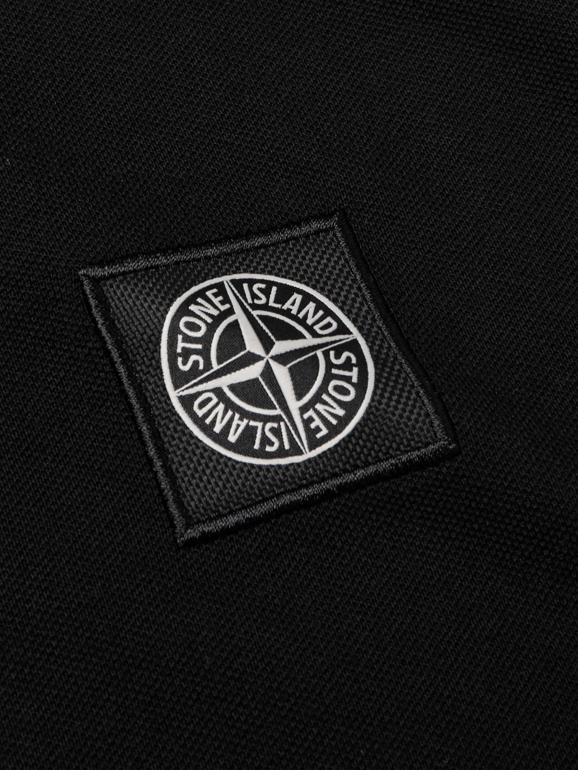 Logo-Appliquéd Cotton-Blend Piqué Polo Shirt view
