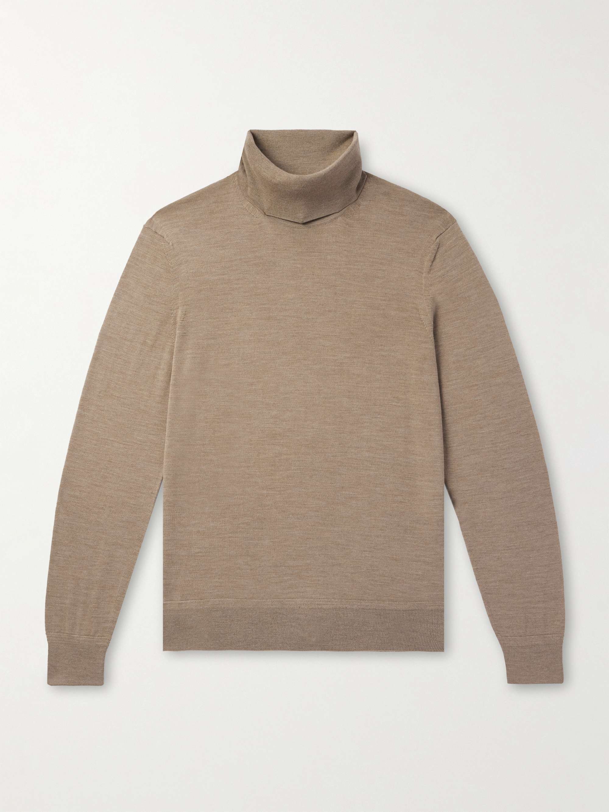 Merino Wool Rollneck Sweater hero visual