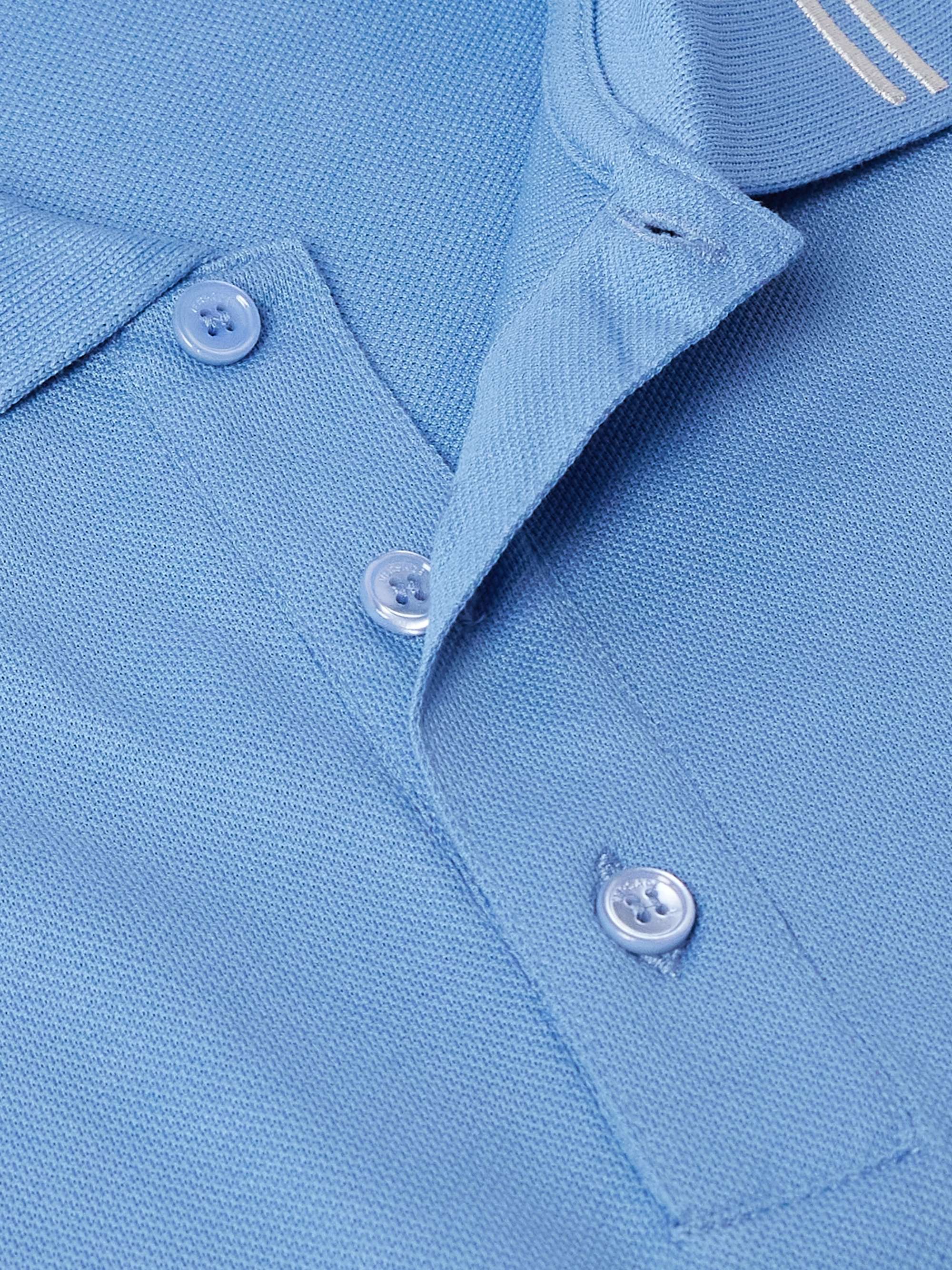 Medusa Embroidered Cotton-Piqué Polo Shirt view