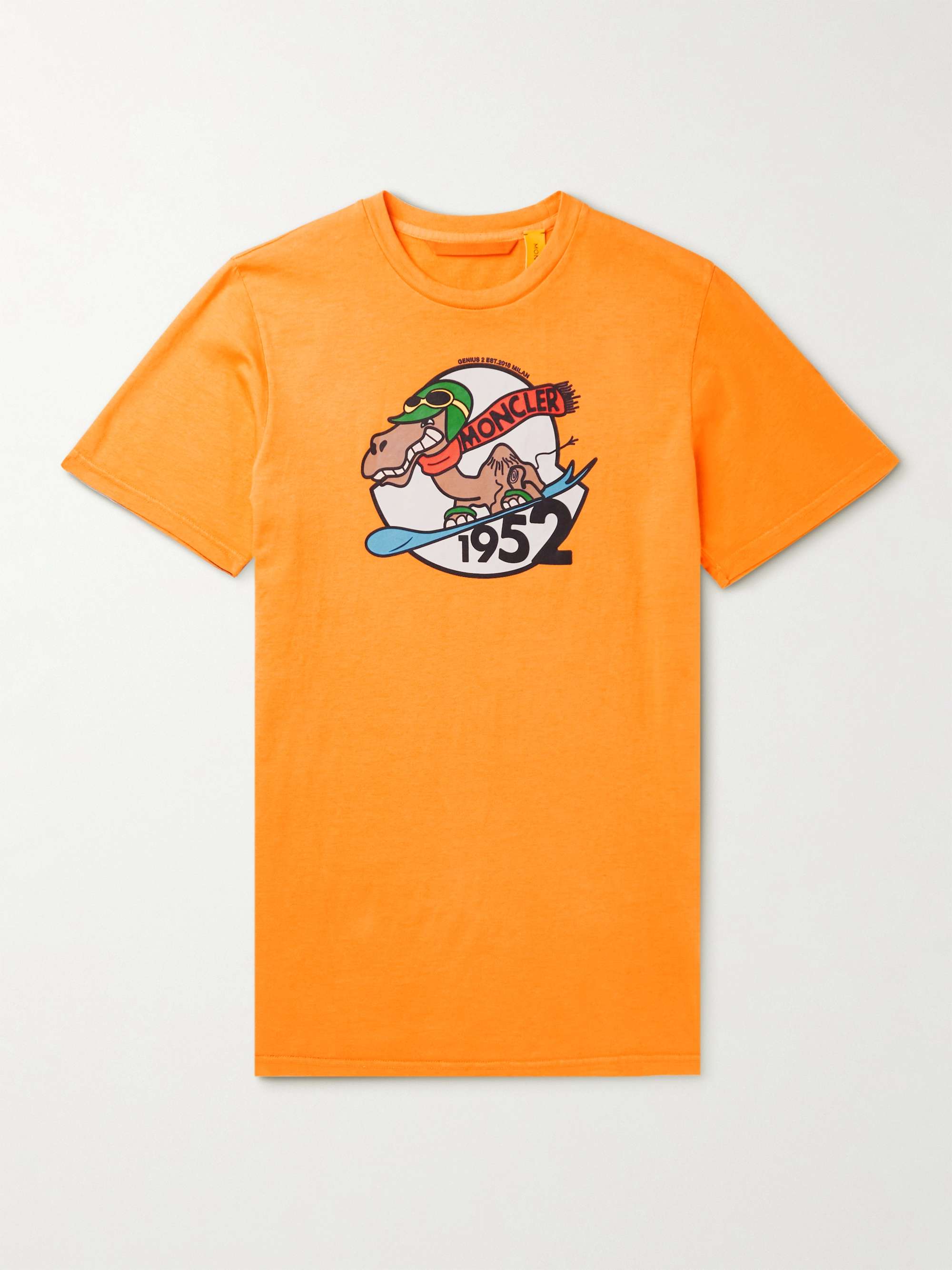 2 Moncler 1952 Garment-Dyed Printed Cotton-Jersey T-Shirt hero visual